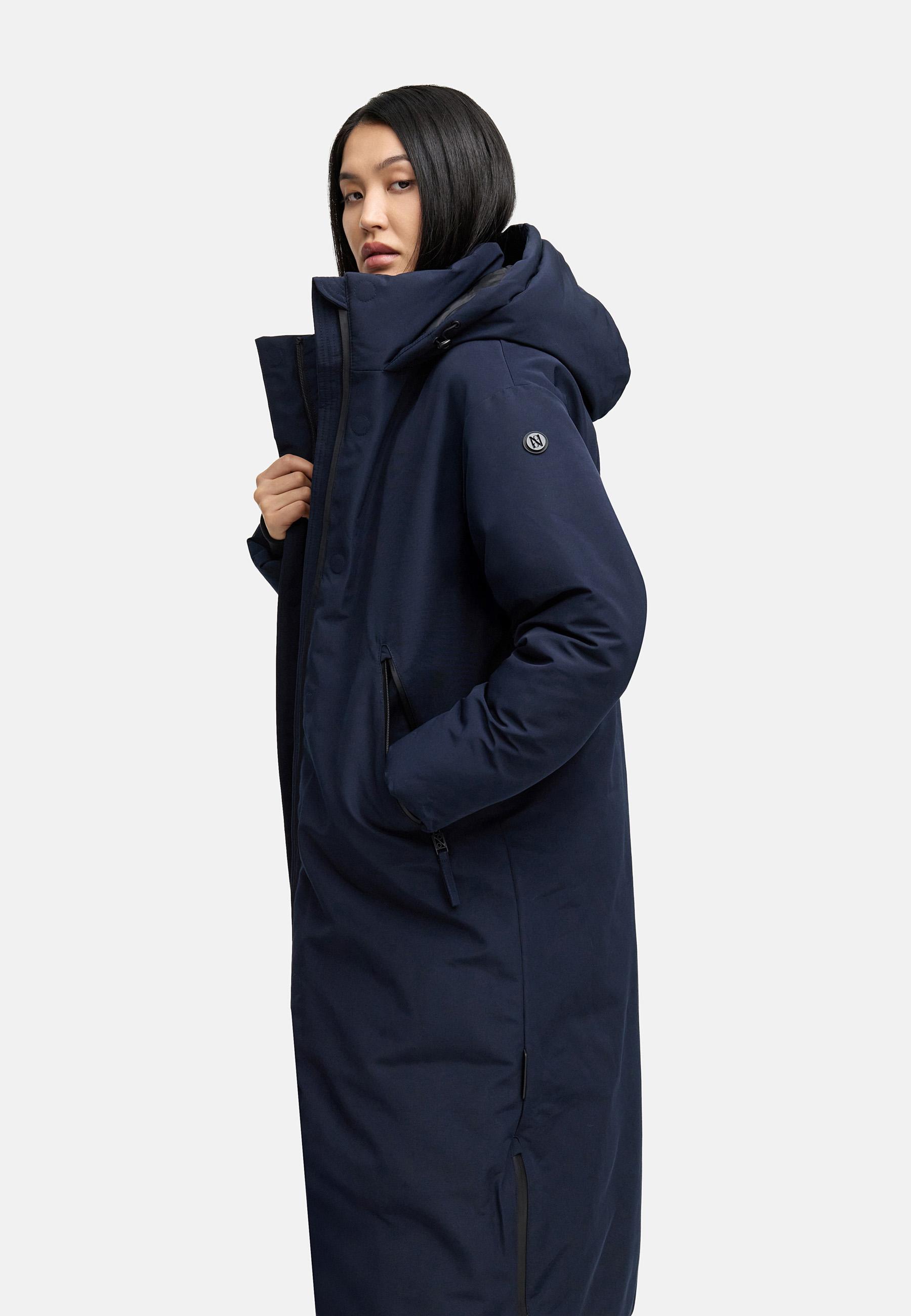 Warmer Wintermantel mit Rucksackträgern "Schneewächter 14" Navy
