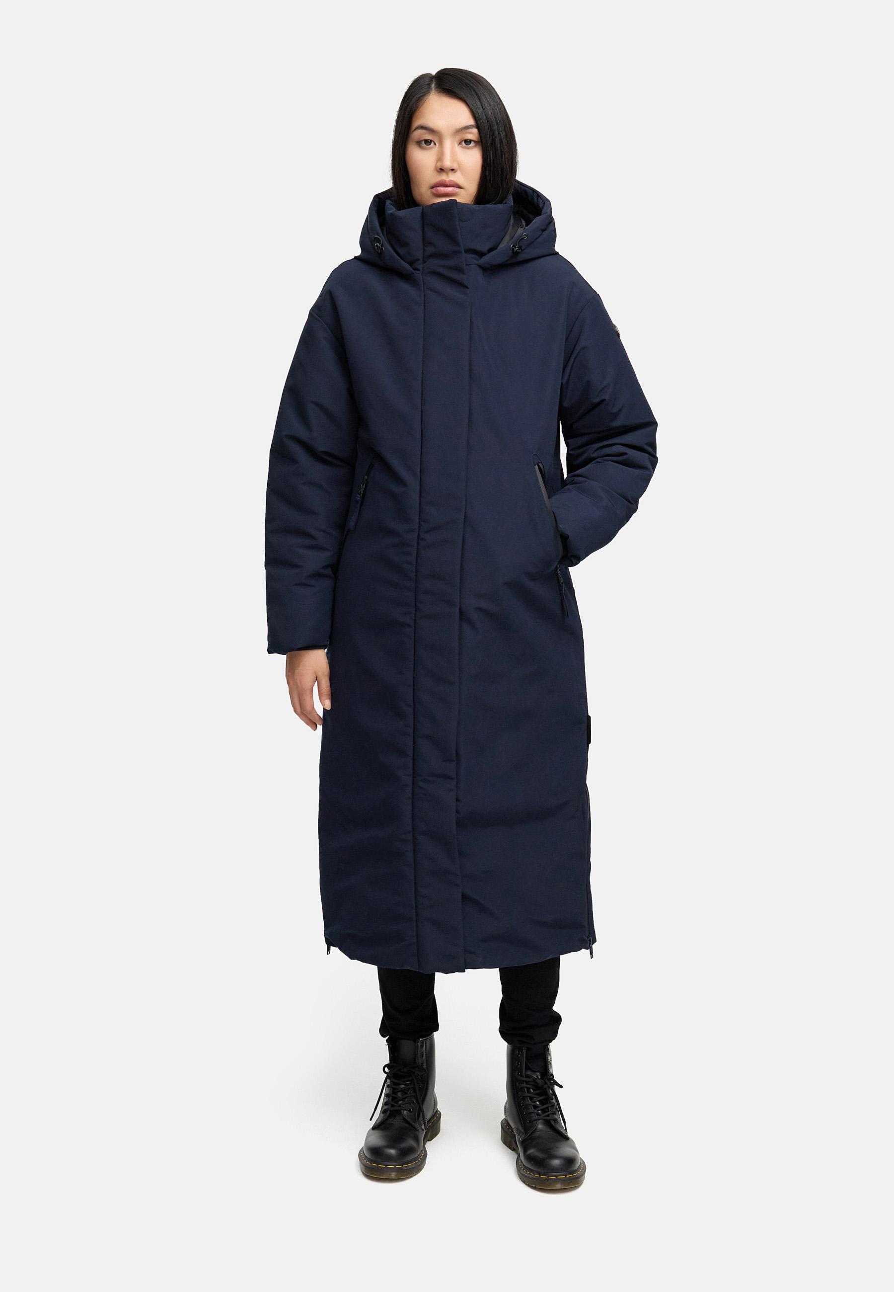 Warmer Wintermantel mit Rucksackträgern "Schneewächter 14" Navy