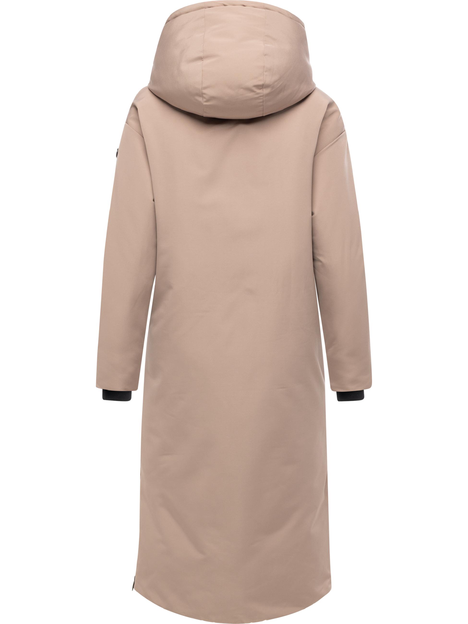 Warmer Wintermantel mit Rucksackträgern "Schneewächter 14" Taupe Grey