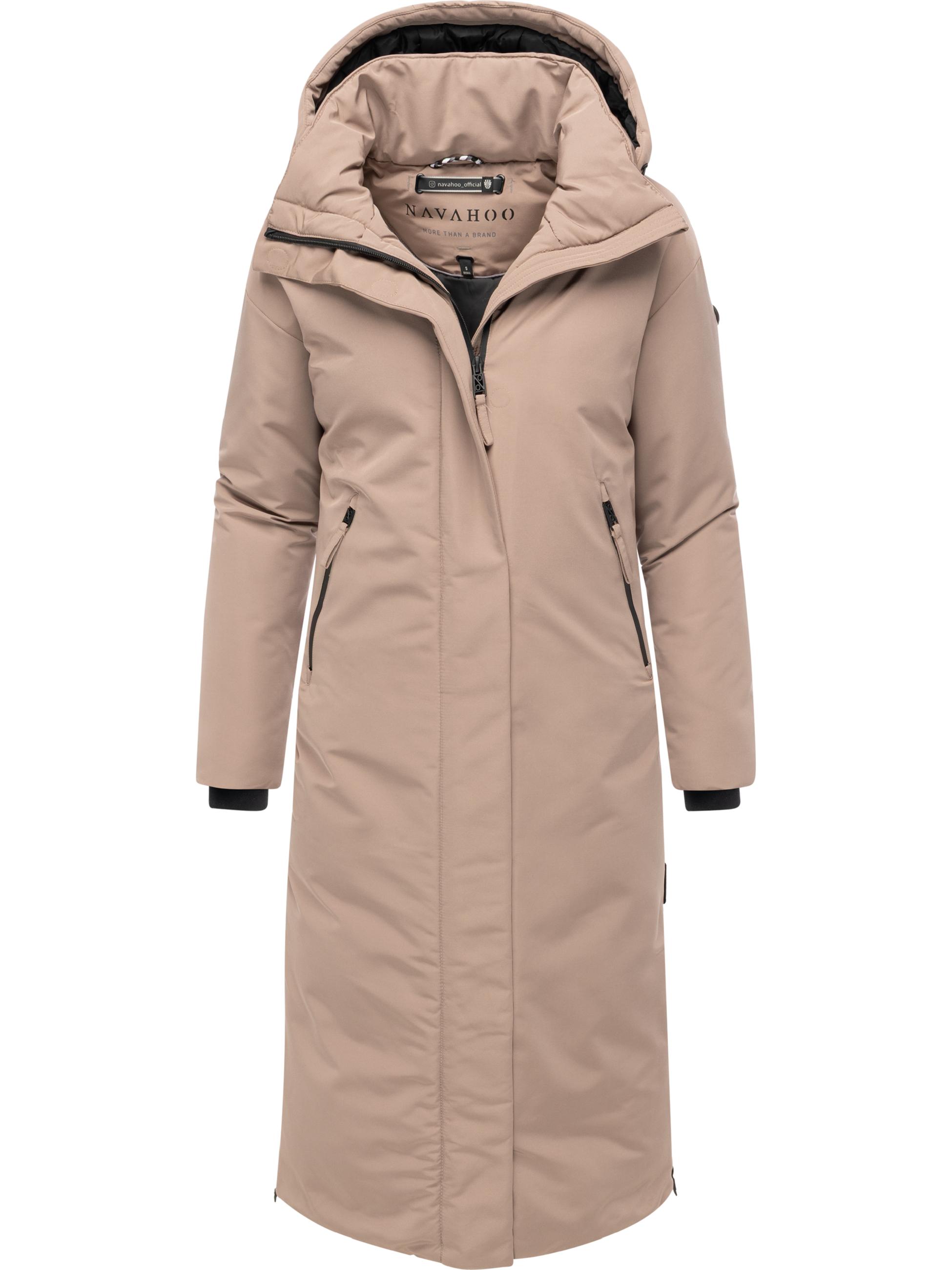 Warmer Wintermantel mit Rucksackträgern "Schneewächter 14" Taupe Grey