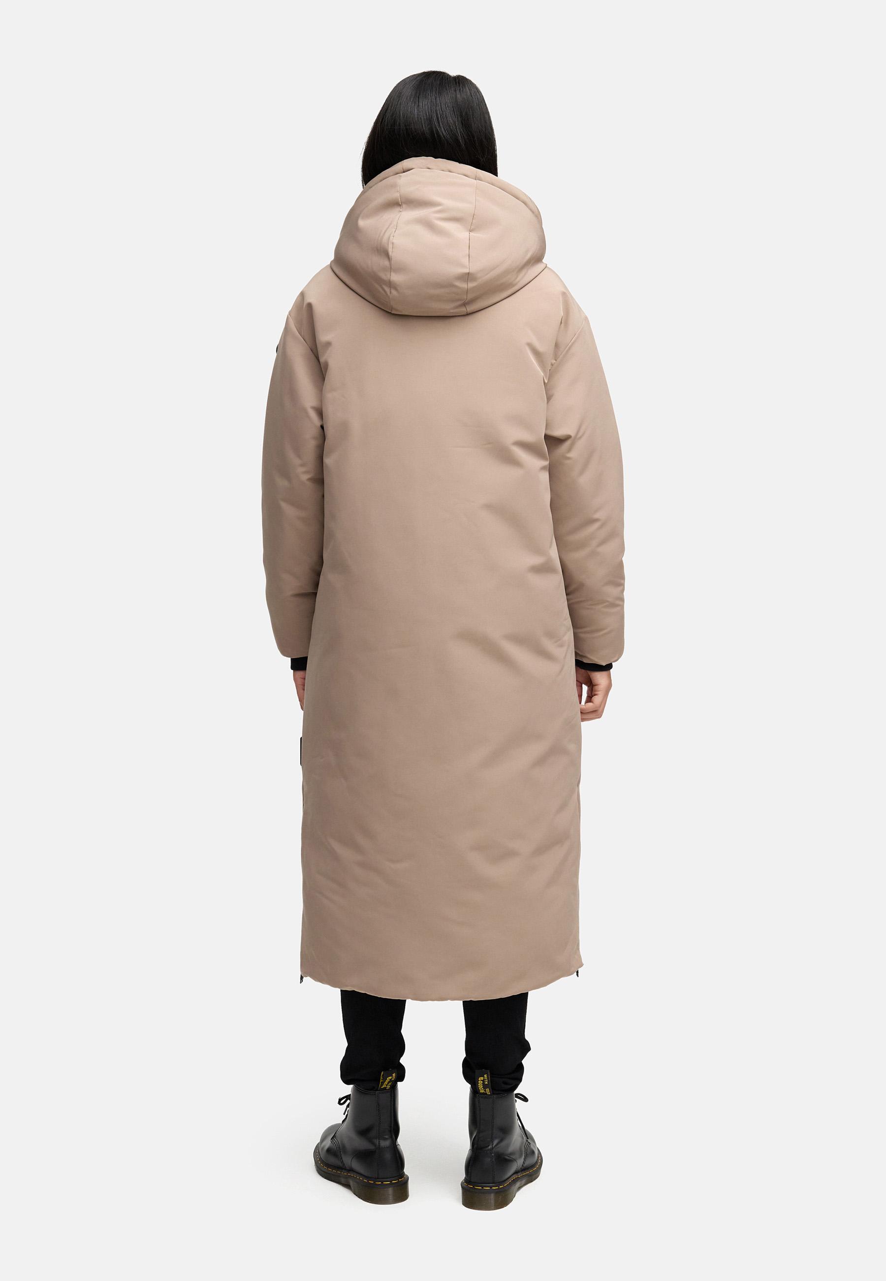 Warmer Wintermantel mit Rucksackträgern "Schneewächter 14" Taupe Grey