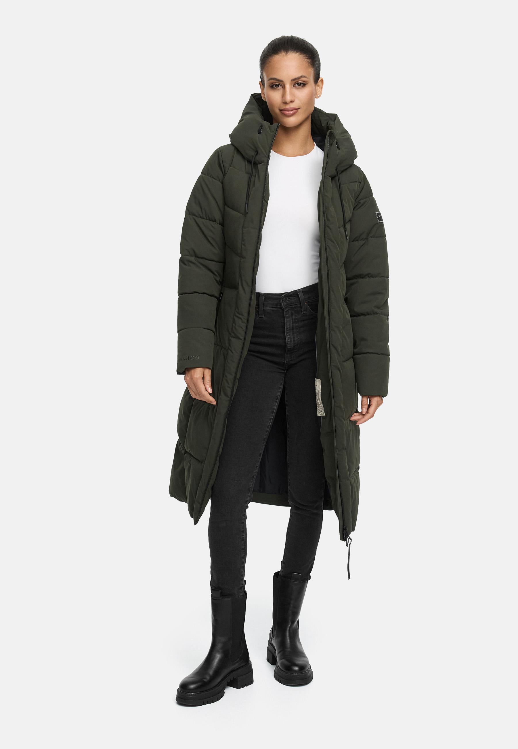 Wintermantel mit wasserdichten Reißverschlüssen "Schokokuss XIV" Dark Olive