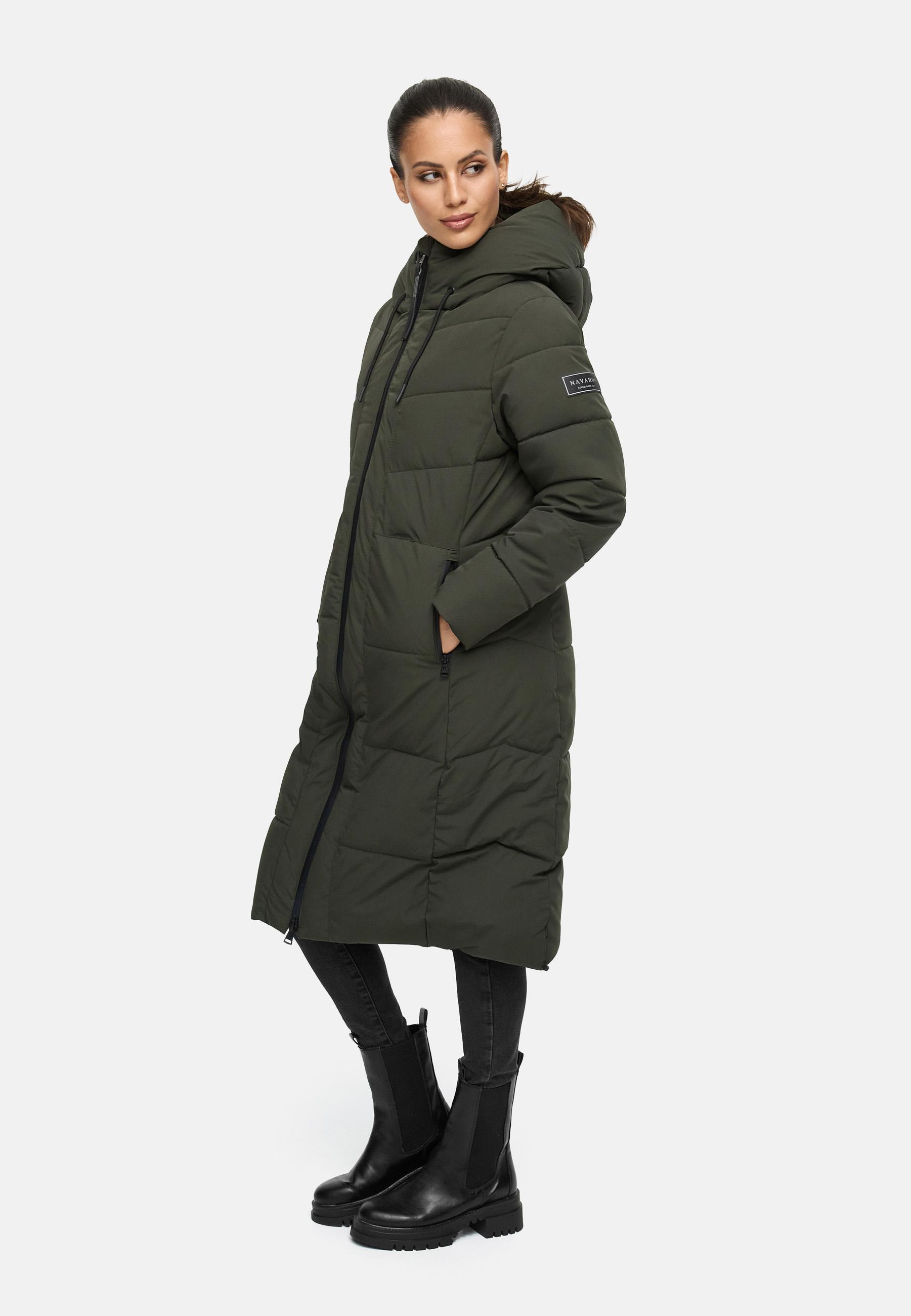 Wintermantel mit wasserdichten Reißverschlüssen "Schokokuss XIV" Dark Olive