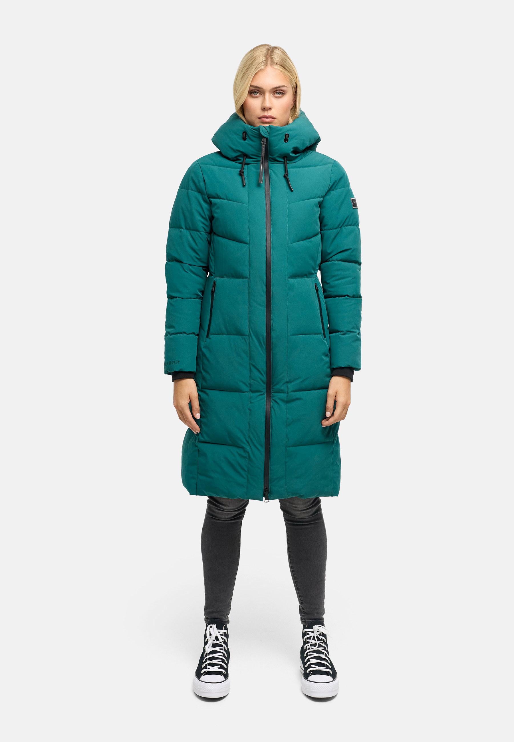 Wintermantel mit wasserdichten Reißverschlüssen "Schokokuss XIV" Ocean Green