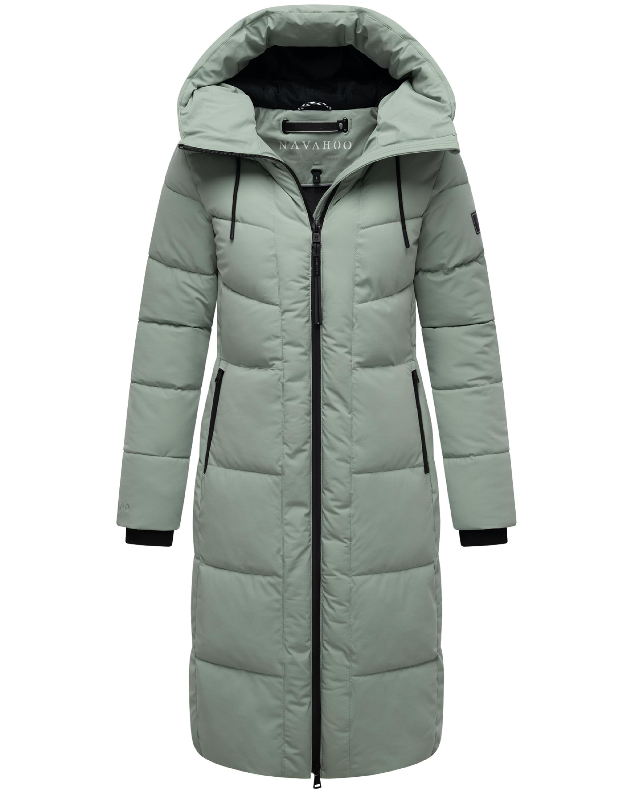 Wintermantel mit wasserdichten Reißverschlüssen "Schokokuss XIV" Smokey Mint