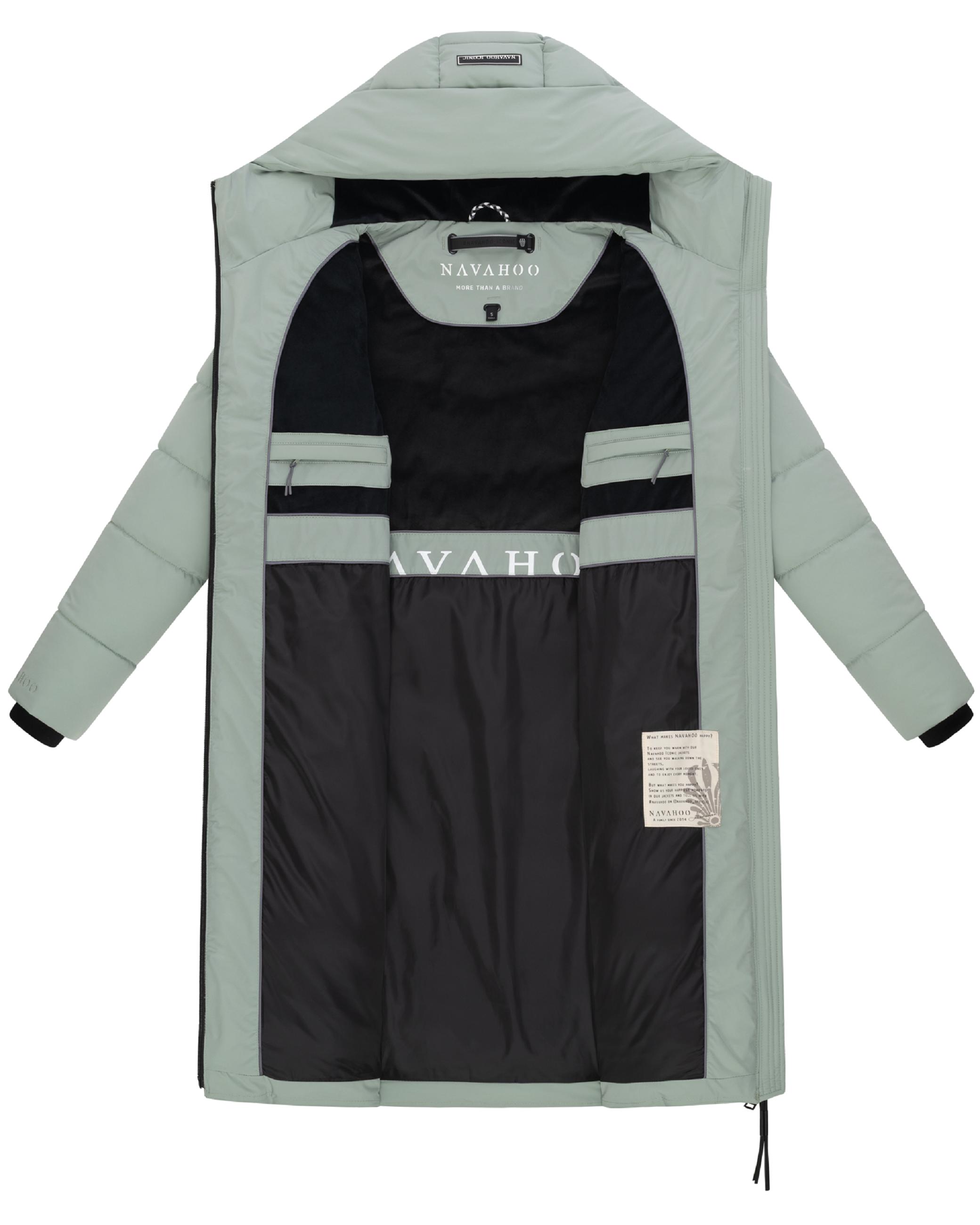 Wintermantel mit wasserdichten Reißverschlüssen "Schokokuss XIV" Smokey Mint