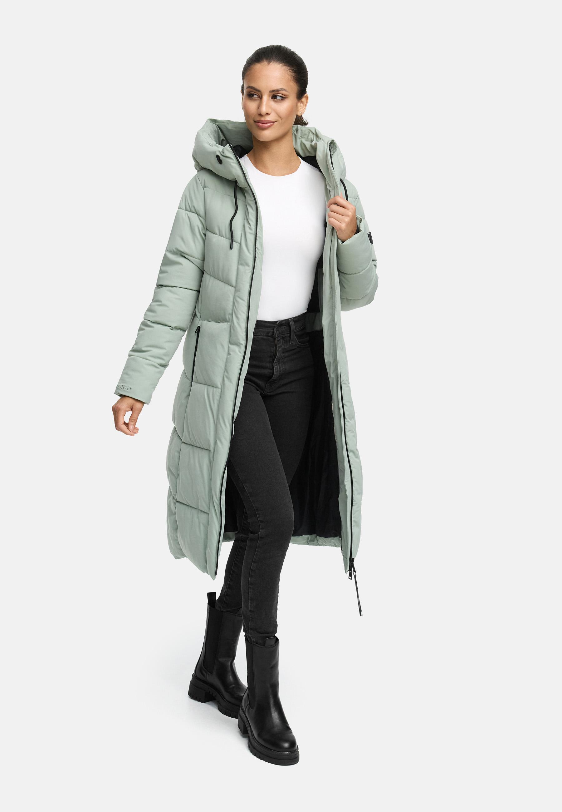 Wintermantel mit wasserdichten Reißverschlüssen "Schokokuss XIV" Smokey Mint