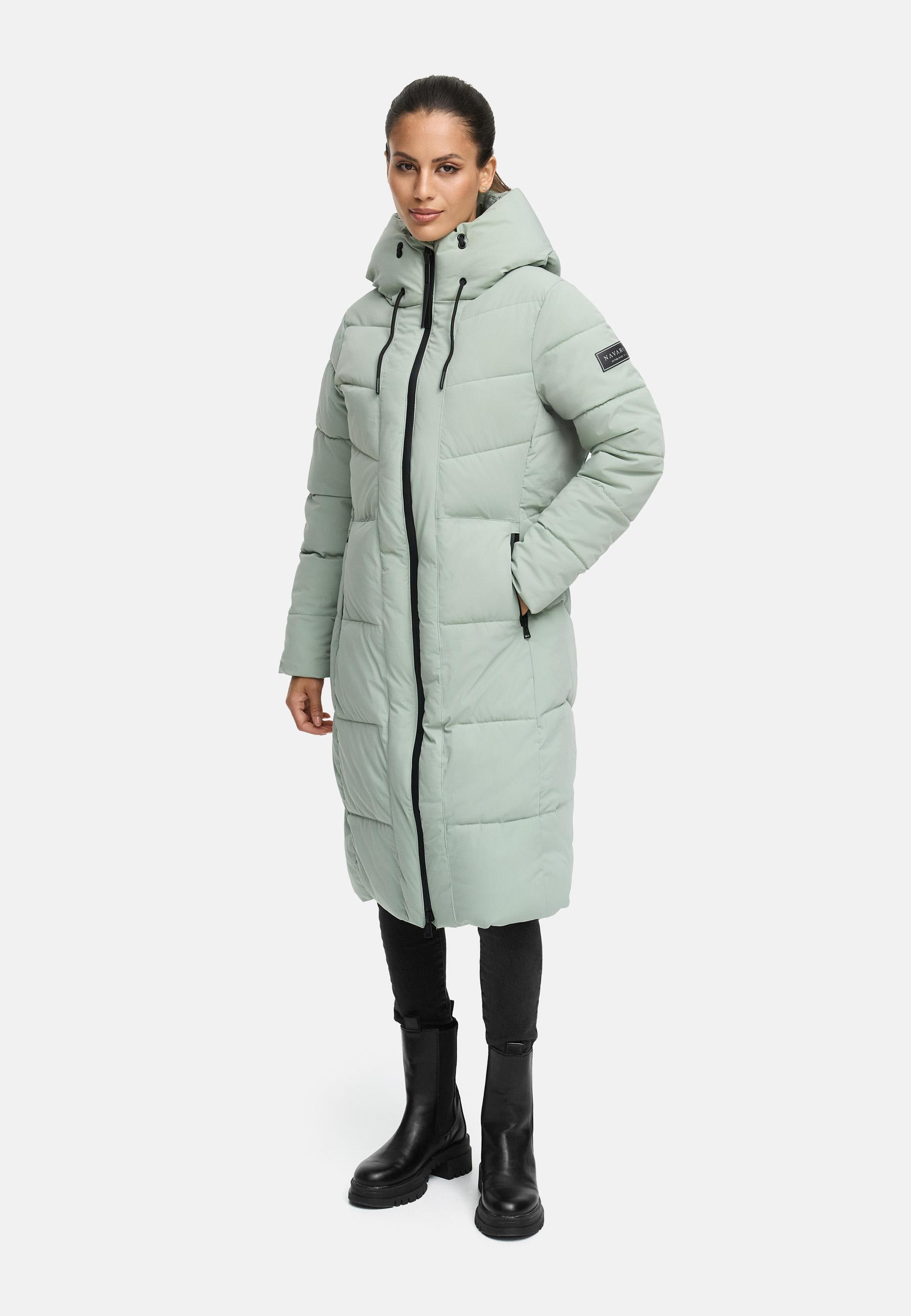 Wintermantel mit wasserdichten Reißverschlüssen "Schokokuss XIV" Smokey Mint