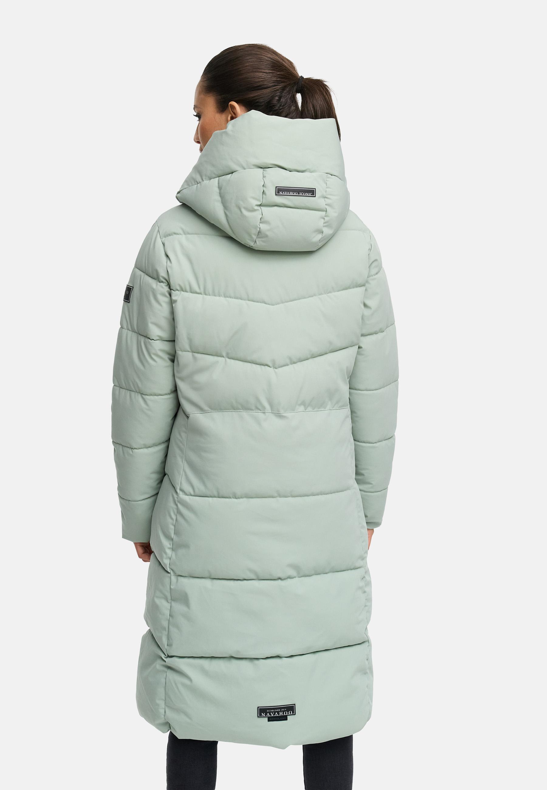 Wintermantel mit wasserdichten Reißverschlüssen "Schokokuss XIV" Smokey Mint