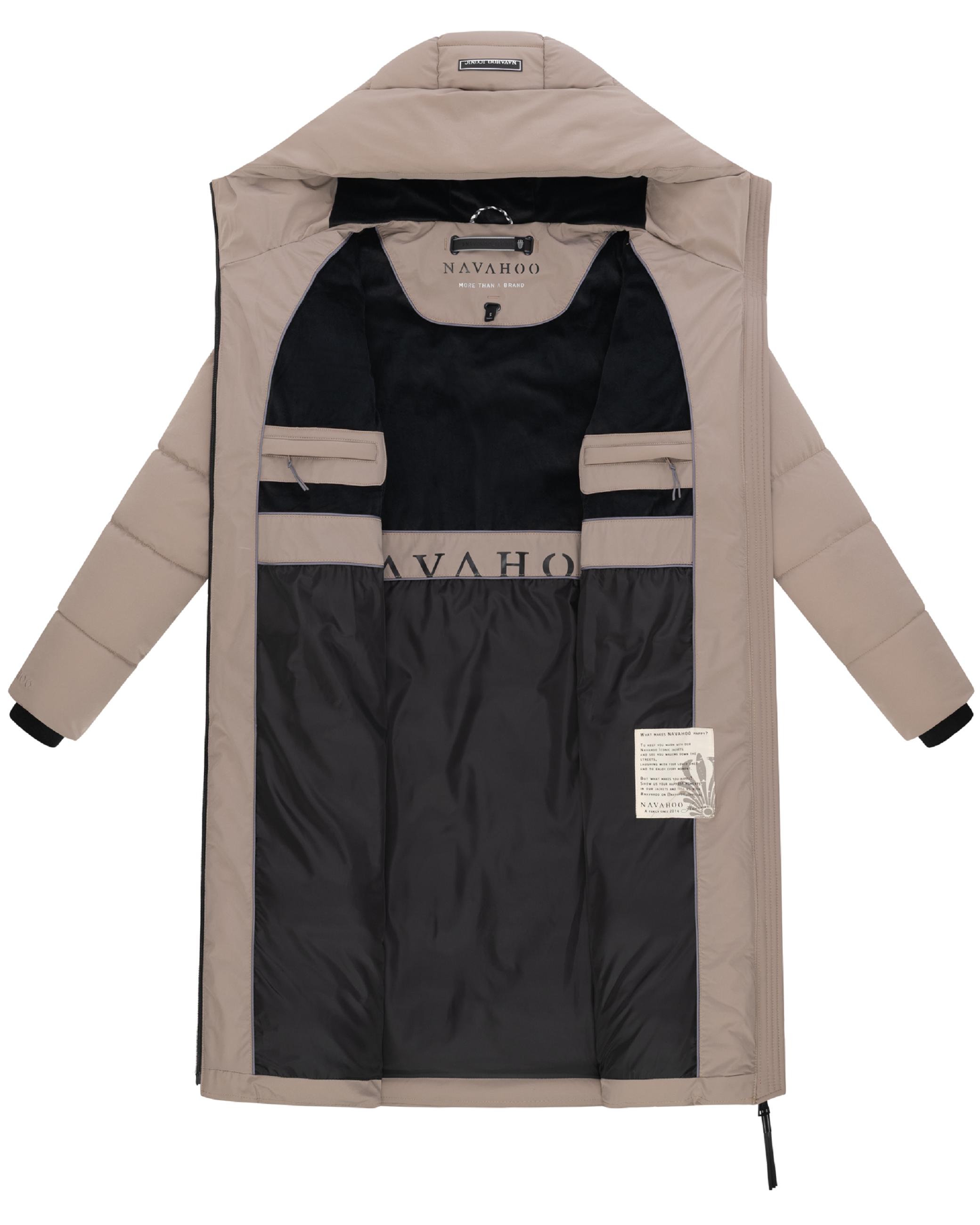 Wintermantel mit wasserdichten Reißverschlüssen "Schokokuss XIV" Taupe Grey