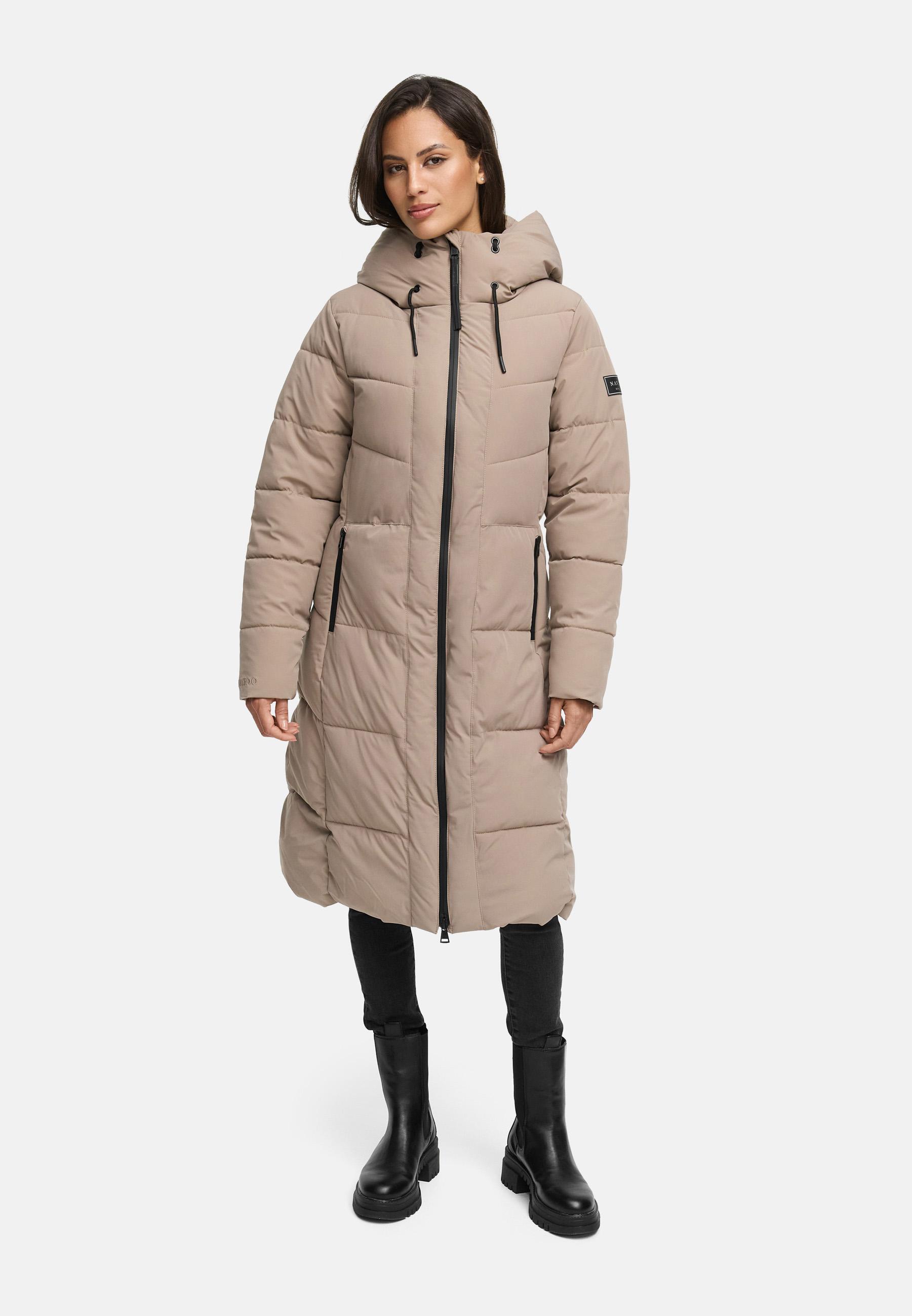 Wintermantel mit wasserdichten Reißverschlüssen "Schokokuss XIV" Taupe Grey