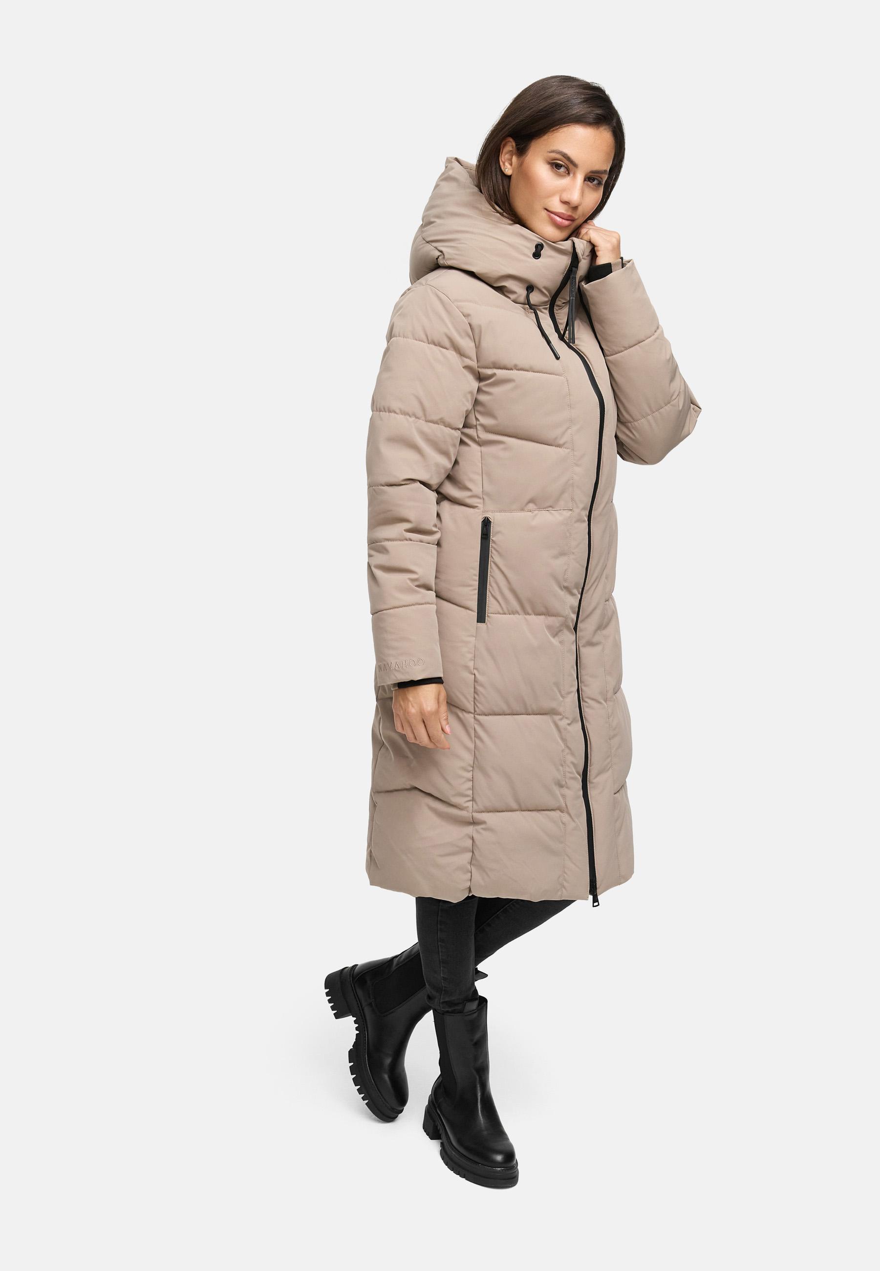 Wintermantel mit wasserdichten Reißverschlüssen "Schokokuss XIV" Taupe Grey