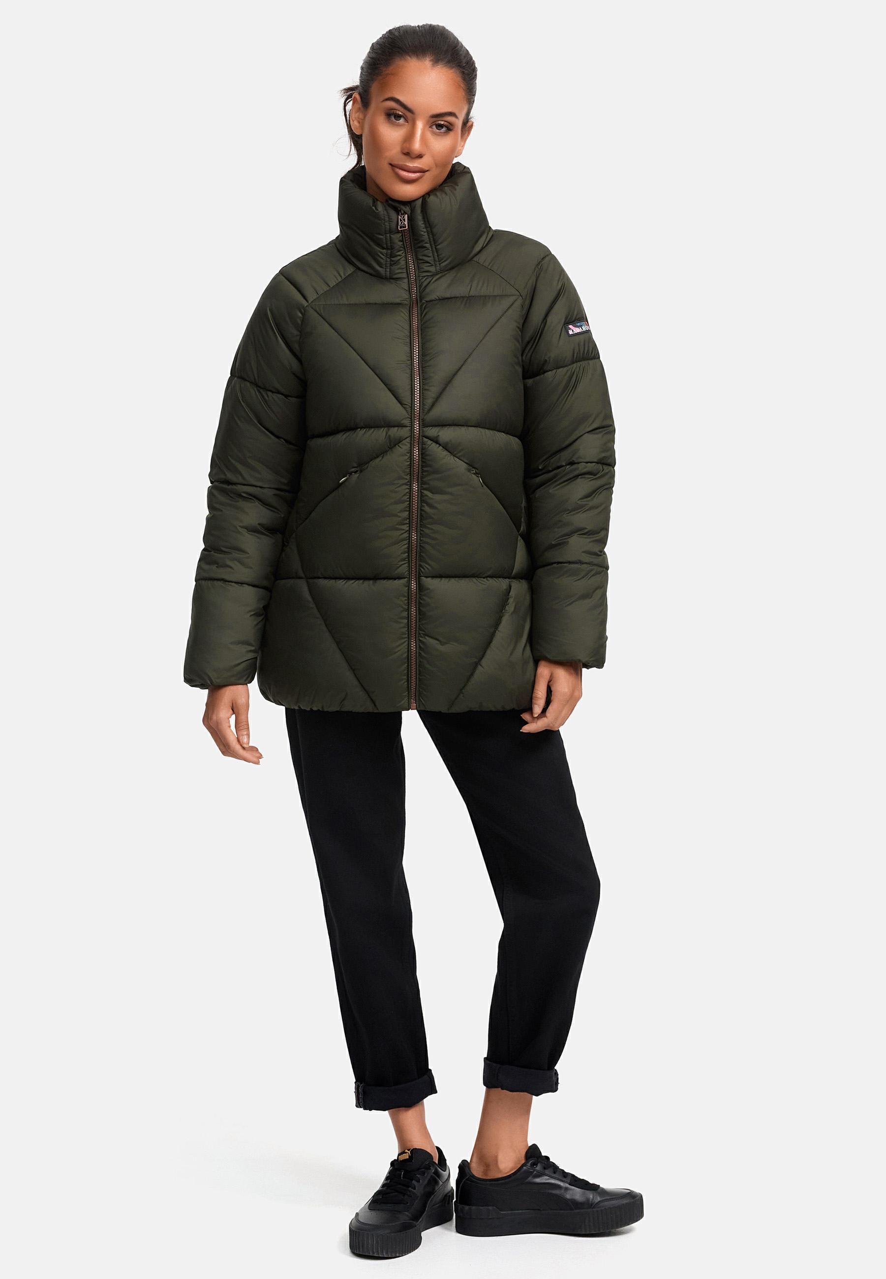 Oversized Winter Steppjacke "Schokolinaa 14" Olive