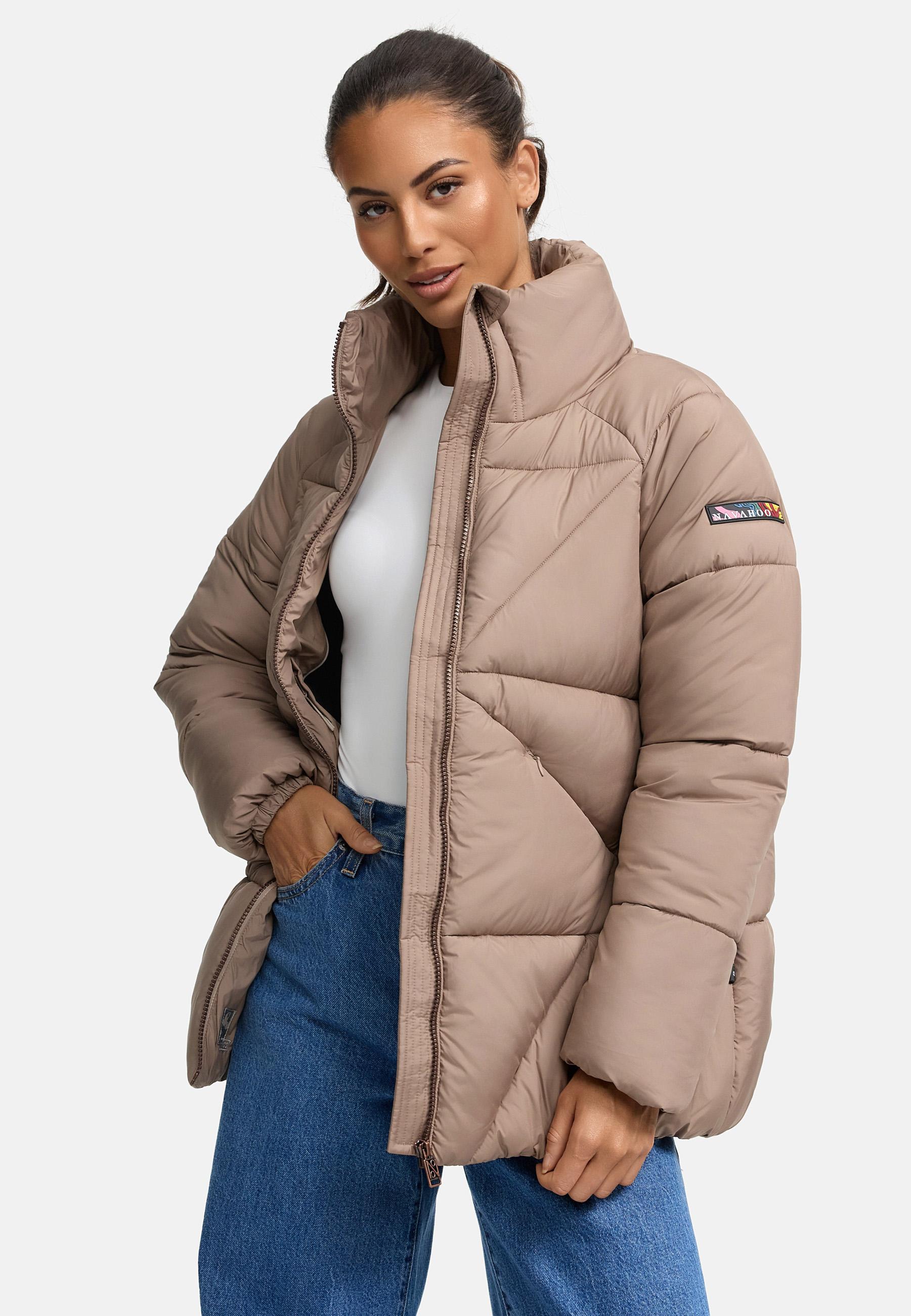 Oversized Winter Steppjacke "Schokolinaa 14" Taupe Grey