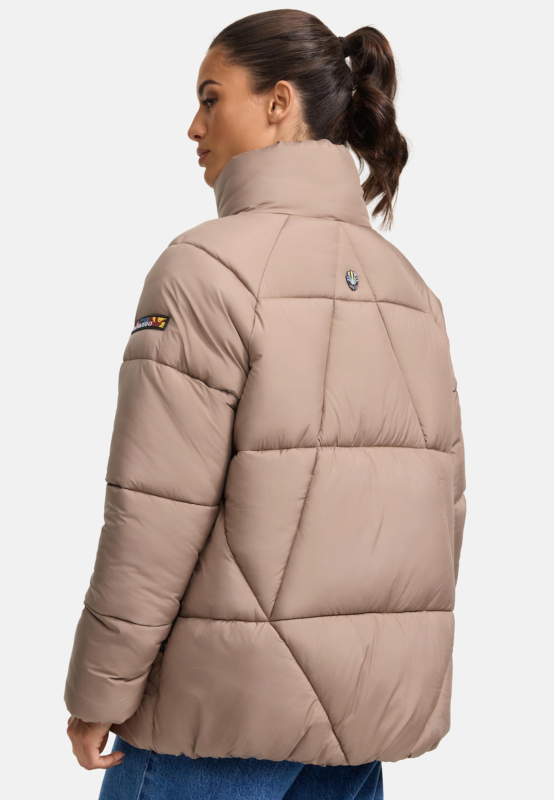 Oversized Winter Steppjacke "Schokolinaa 14" Taupe Grey