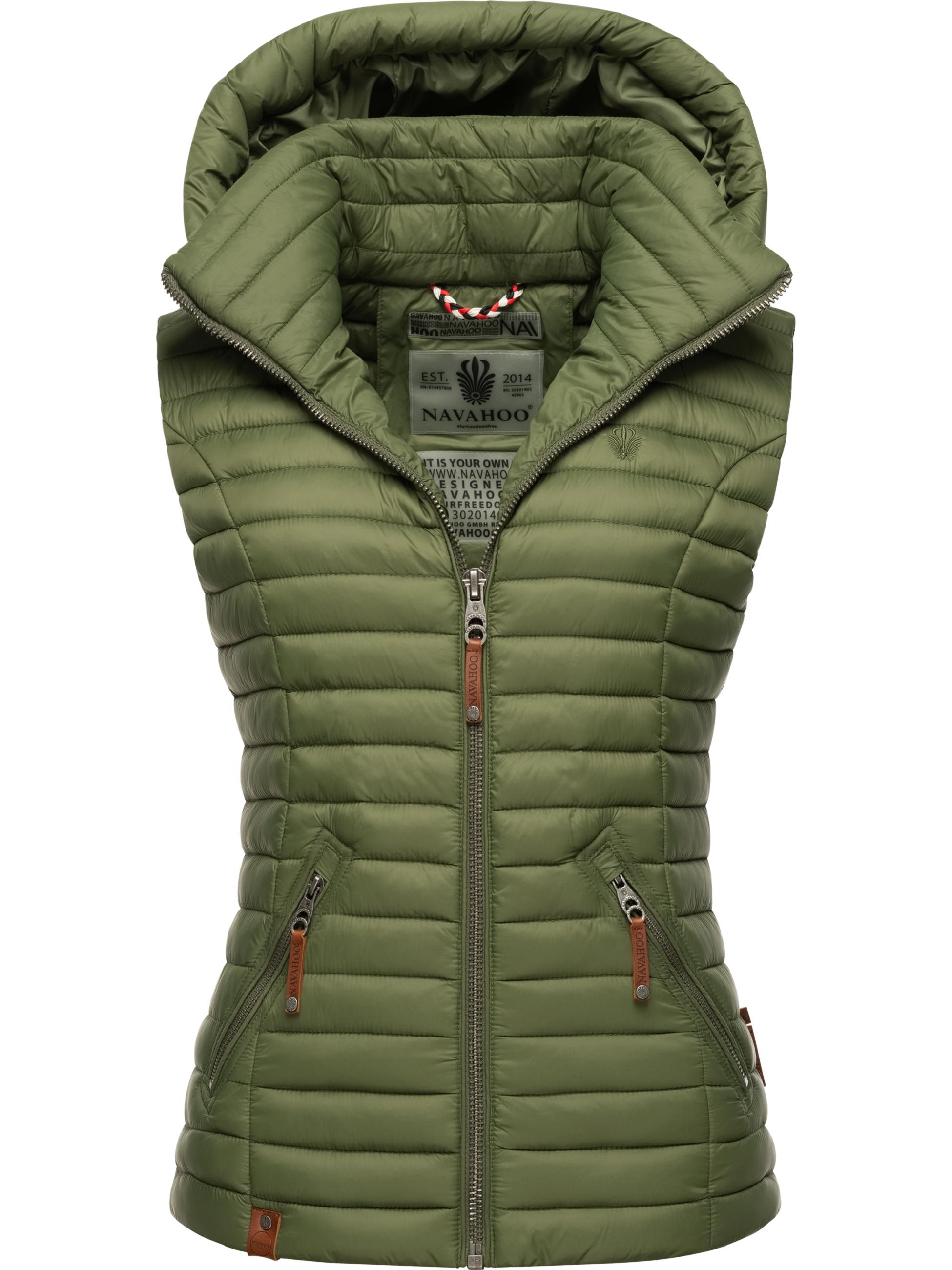 Leichte Steppweste mit abnehmbarer Kapuze "Shadaa" Dusty Olive