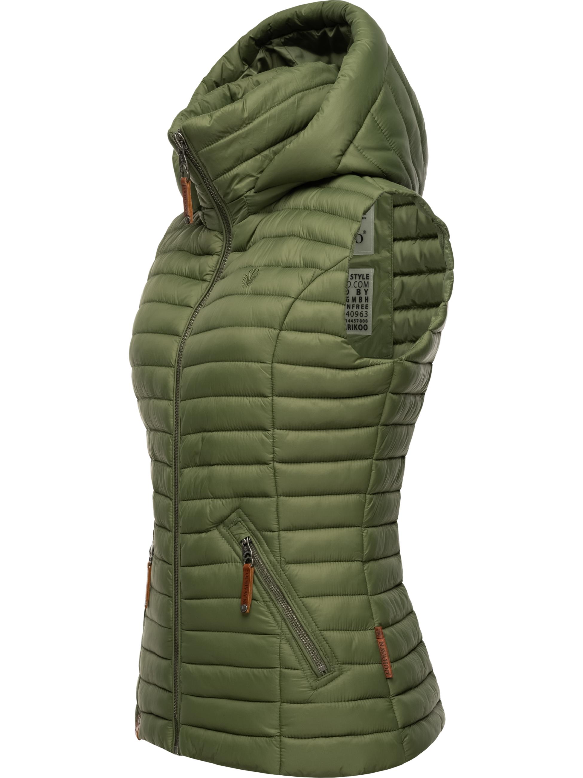 Leichte Steppweste mit abnehmbarer Kapuze "Shadaa" Dusty Olive