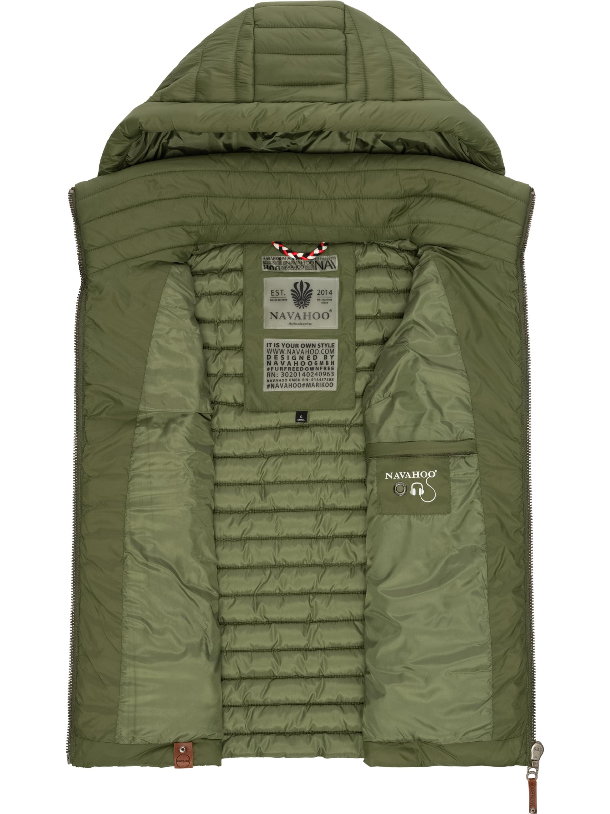 Leichte Steppweste mit abnehmbarer Kapuze "Shadaa" Dusty Olive