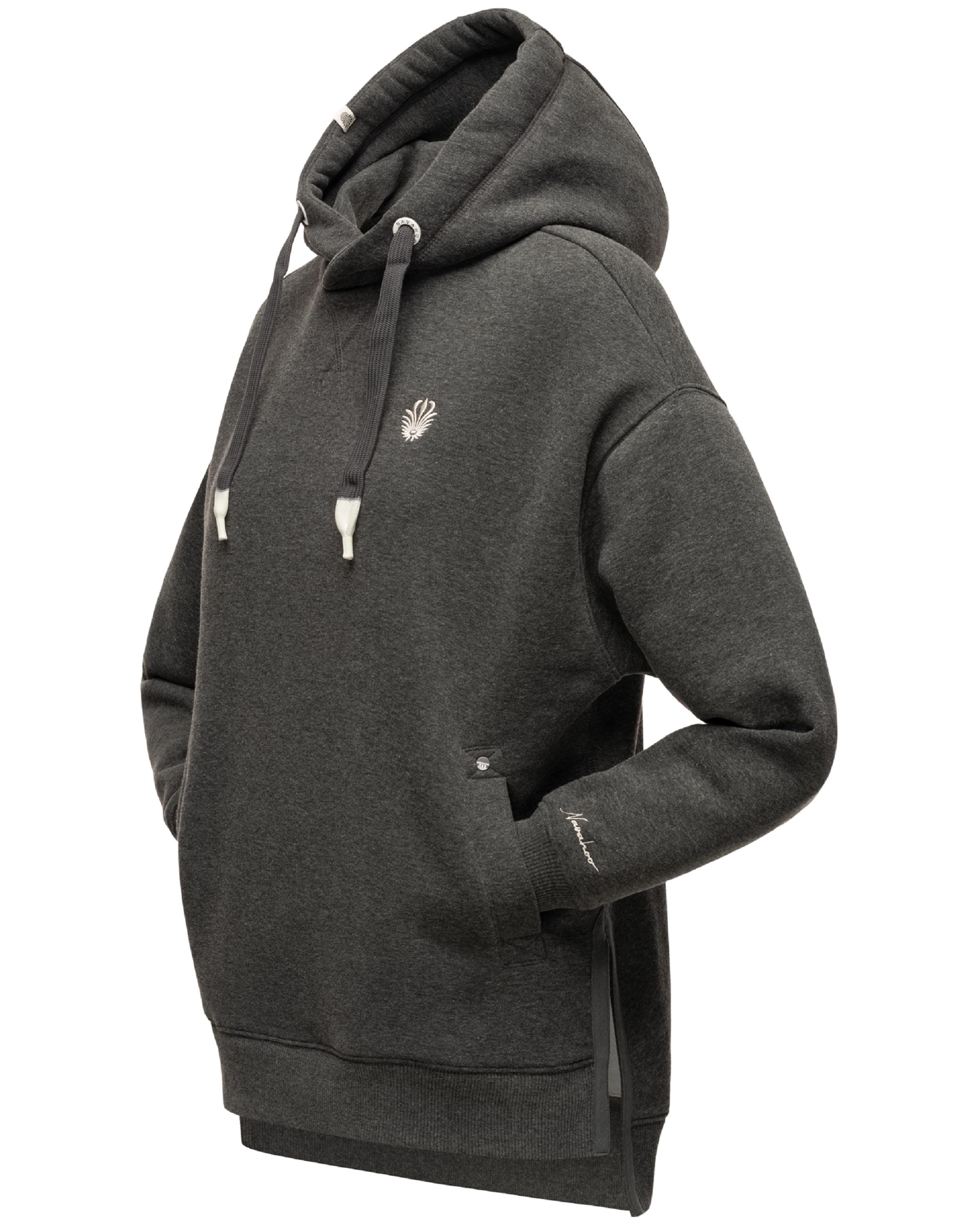 Weicher Oversize Hoodie "Silberengelchen" Dark Grey Melange