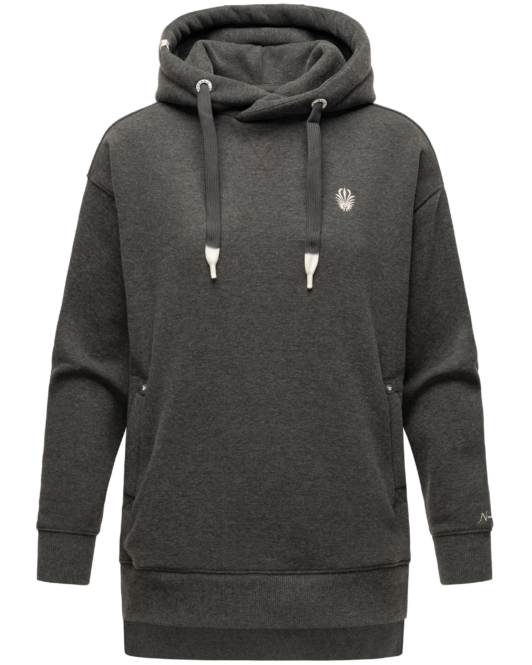 Weicher Oversize Hoodie "Silberengelchen" Dark Grey Melange