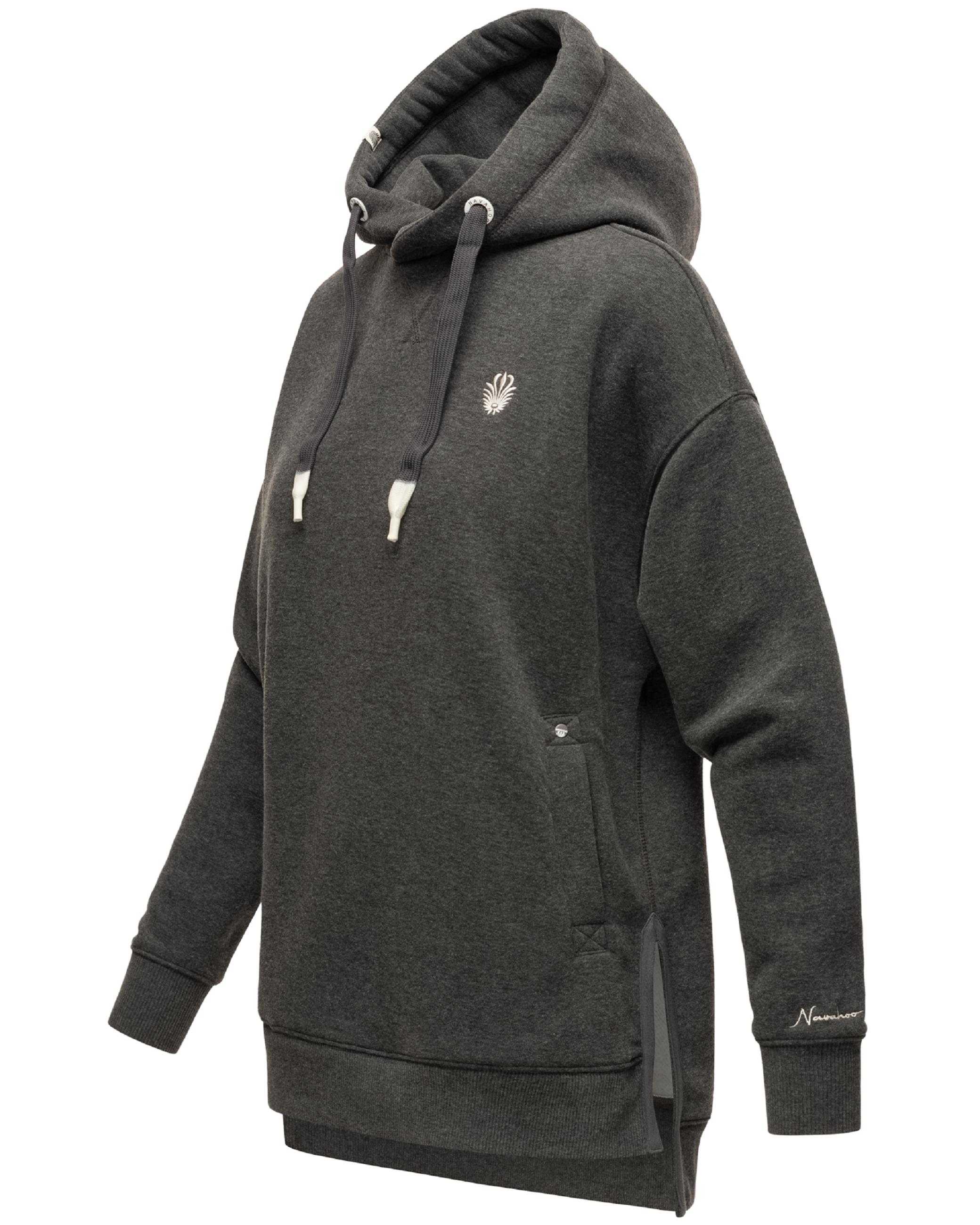 Weicher Oversize Hoodie "Silberengelchen" Dark Grey Melange