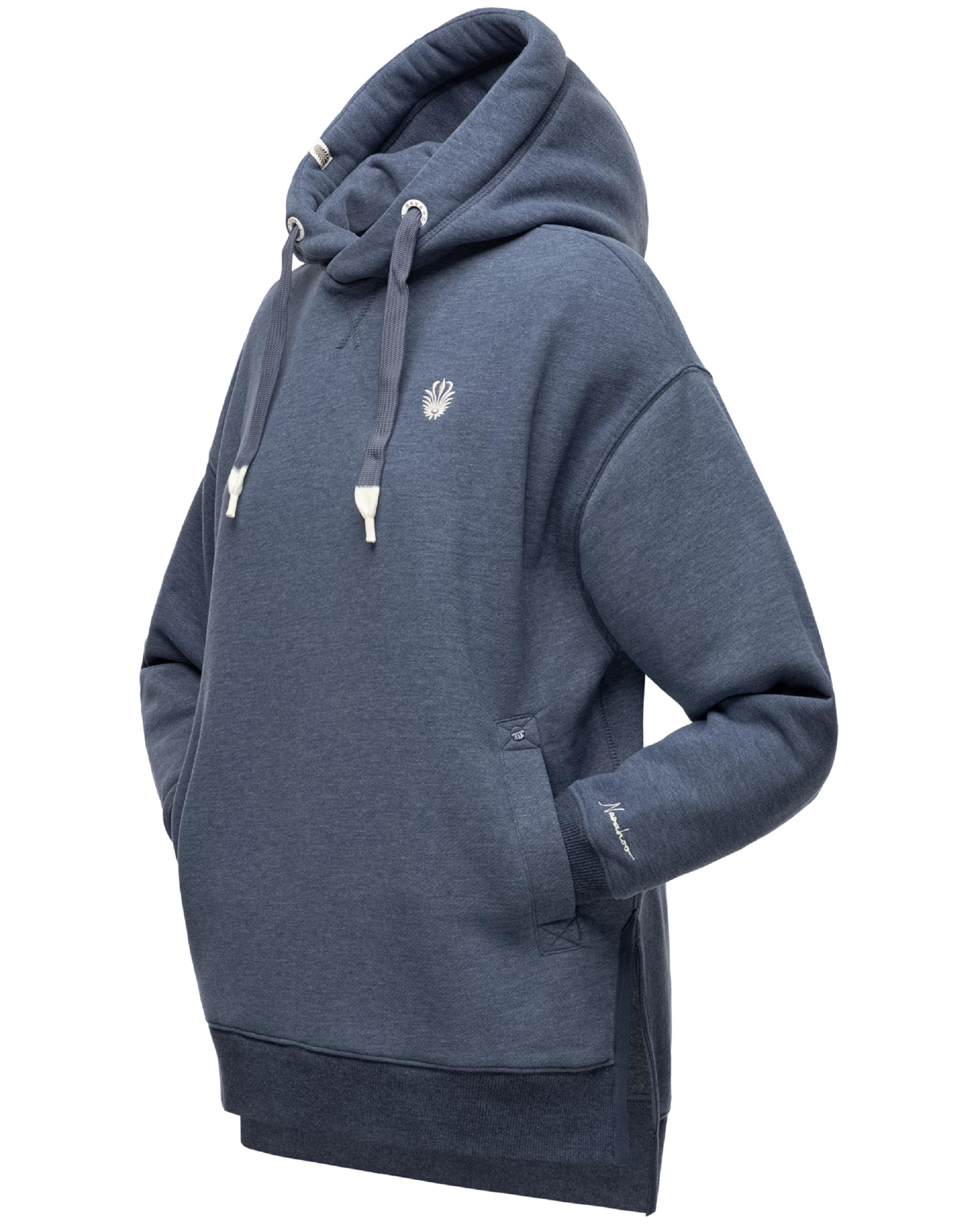 Weicher Oversize Hoodie "Silberengelchen" Dusty Blue Melange