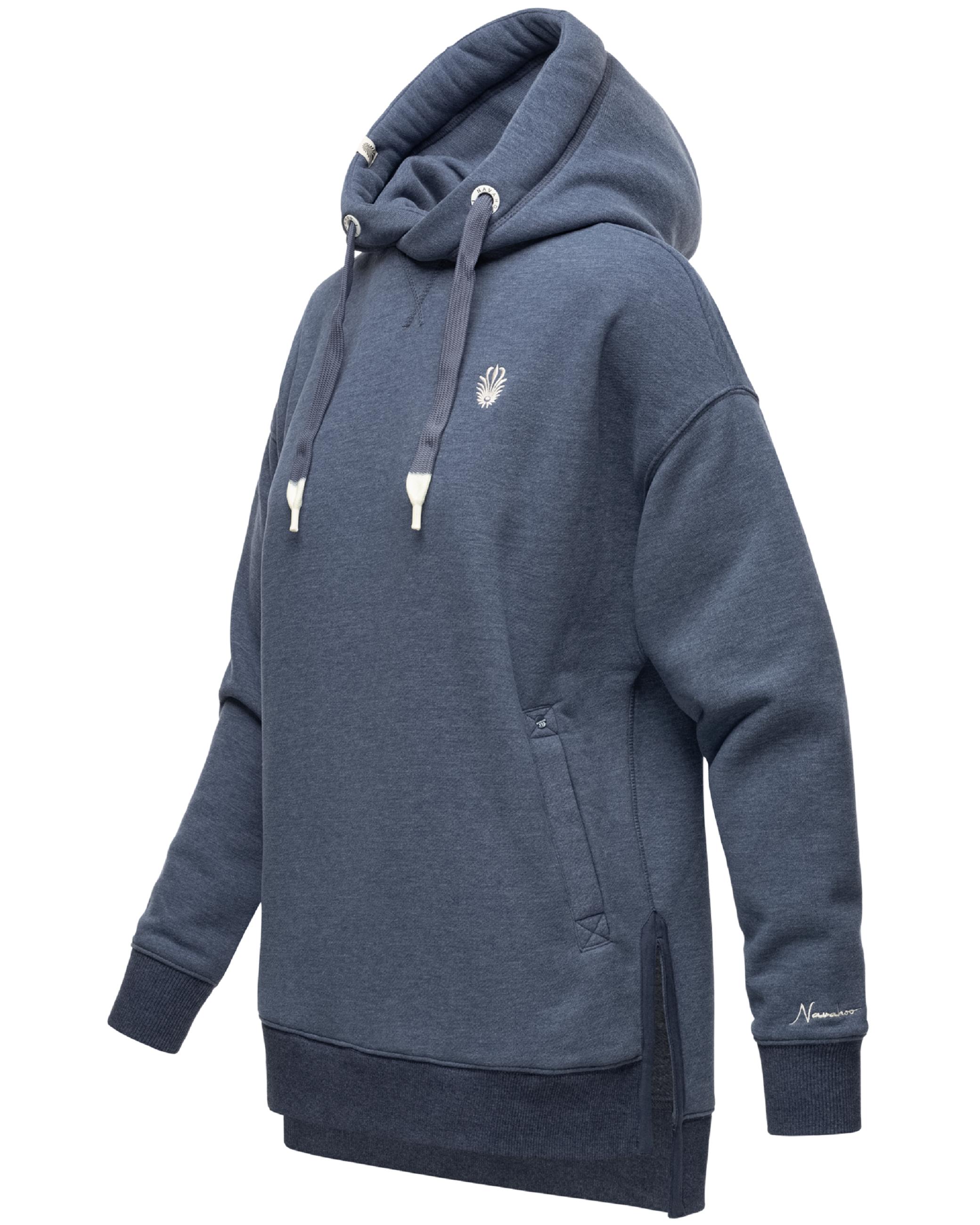 Weicher Oversize Hoodie "Silberengelchen" Dusty Blue Melange