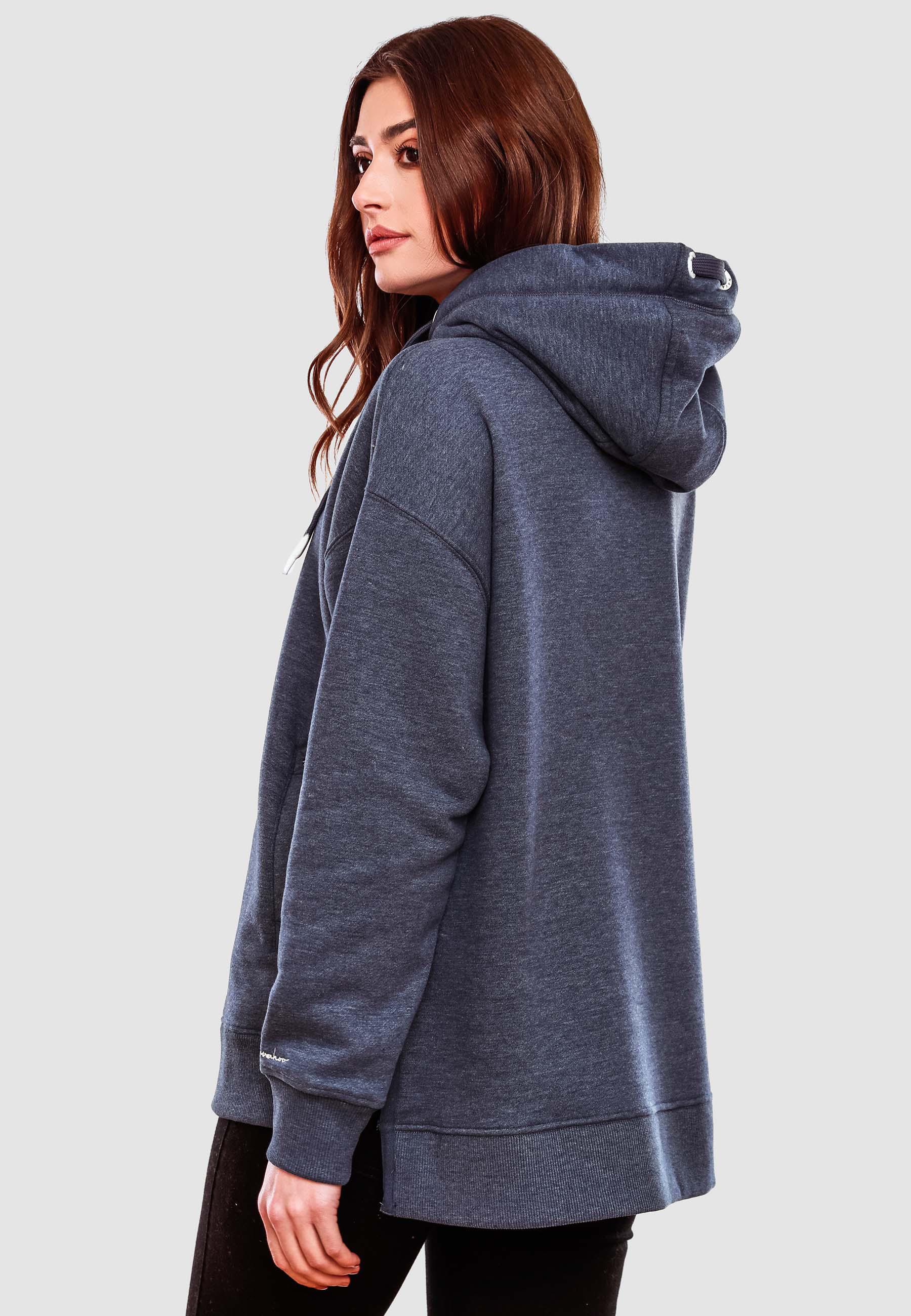 Weicher Oversize Hoodie "Silberengelchen" Dusty Blue Melange