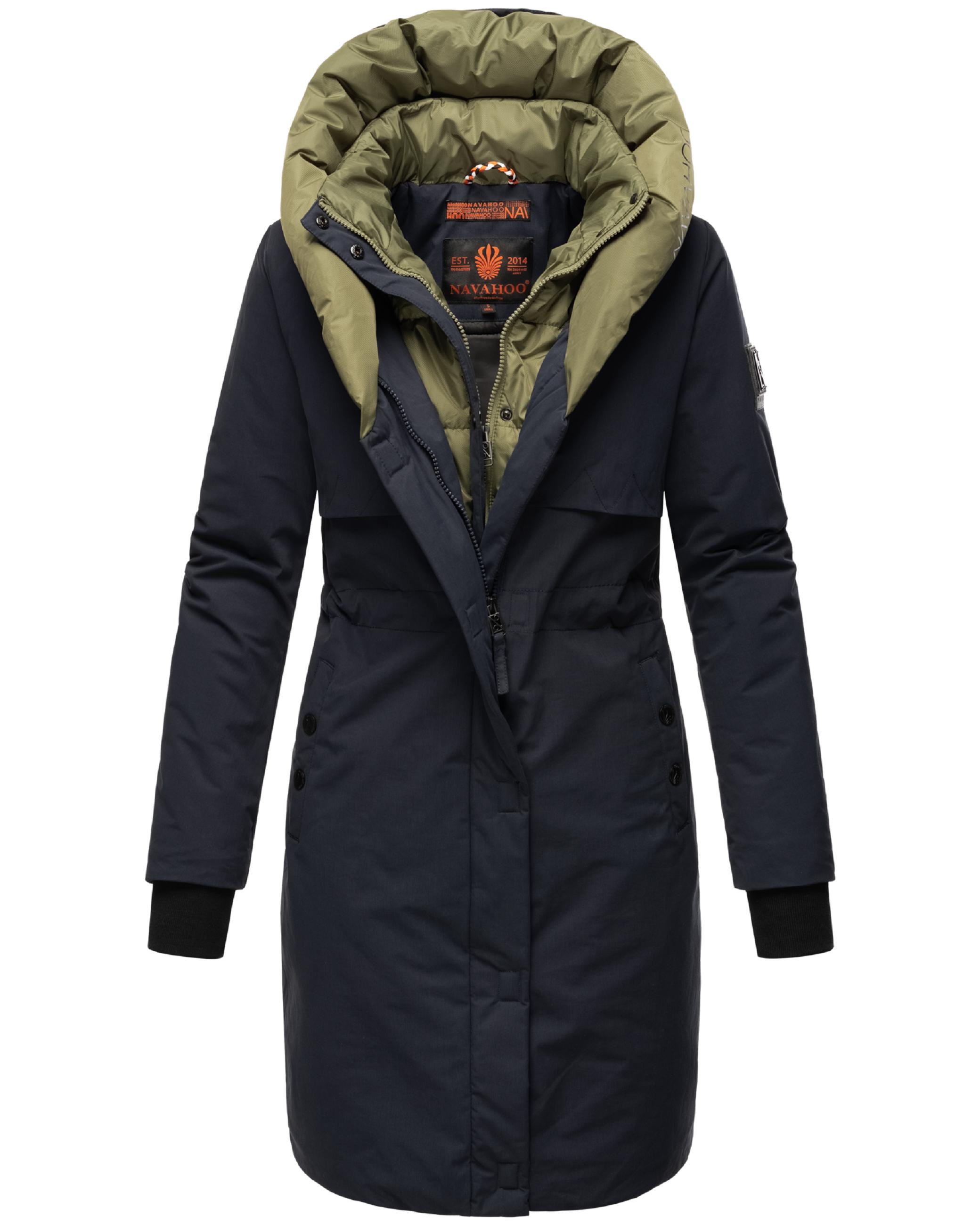 Warmer Kurzmantel mit Kapuze "Snowelf" Navy