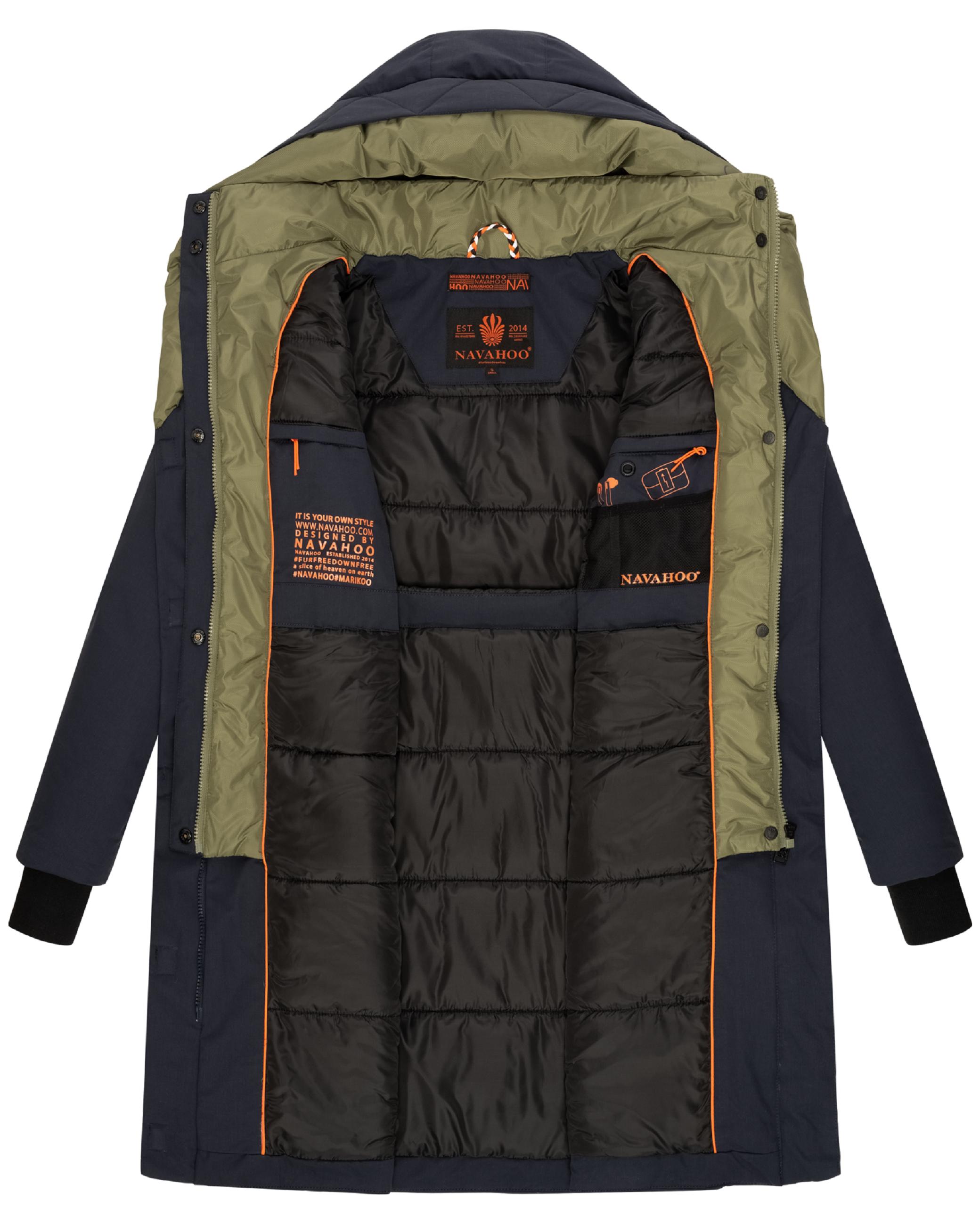 Wasserdichter Kurzmantel mit Kapuze "Snowelf" Navy