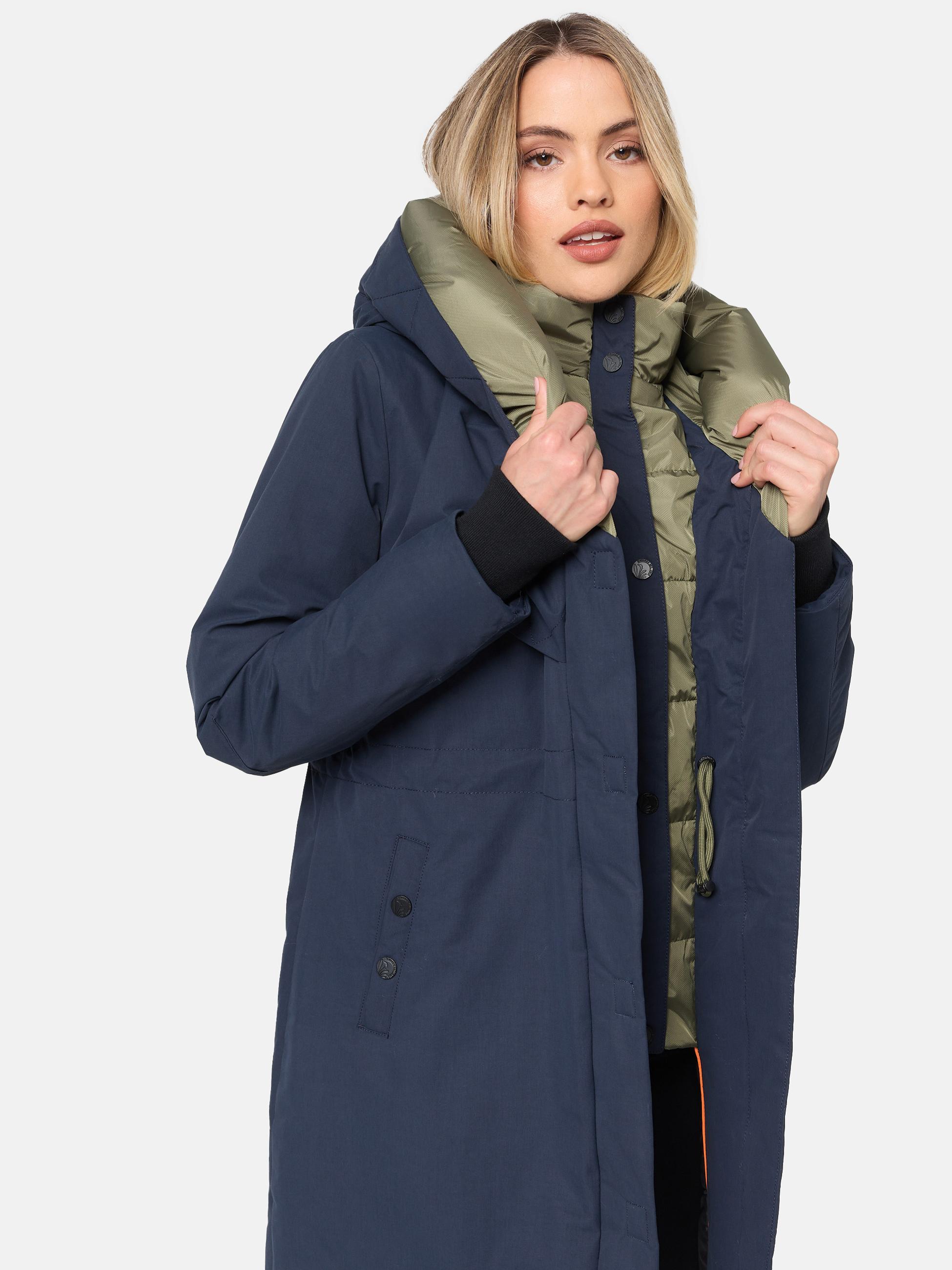 Warmer Kurzmantel mit Kapuze "Snowelf" Navy