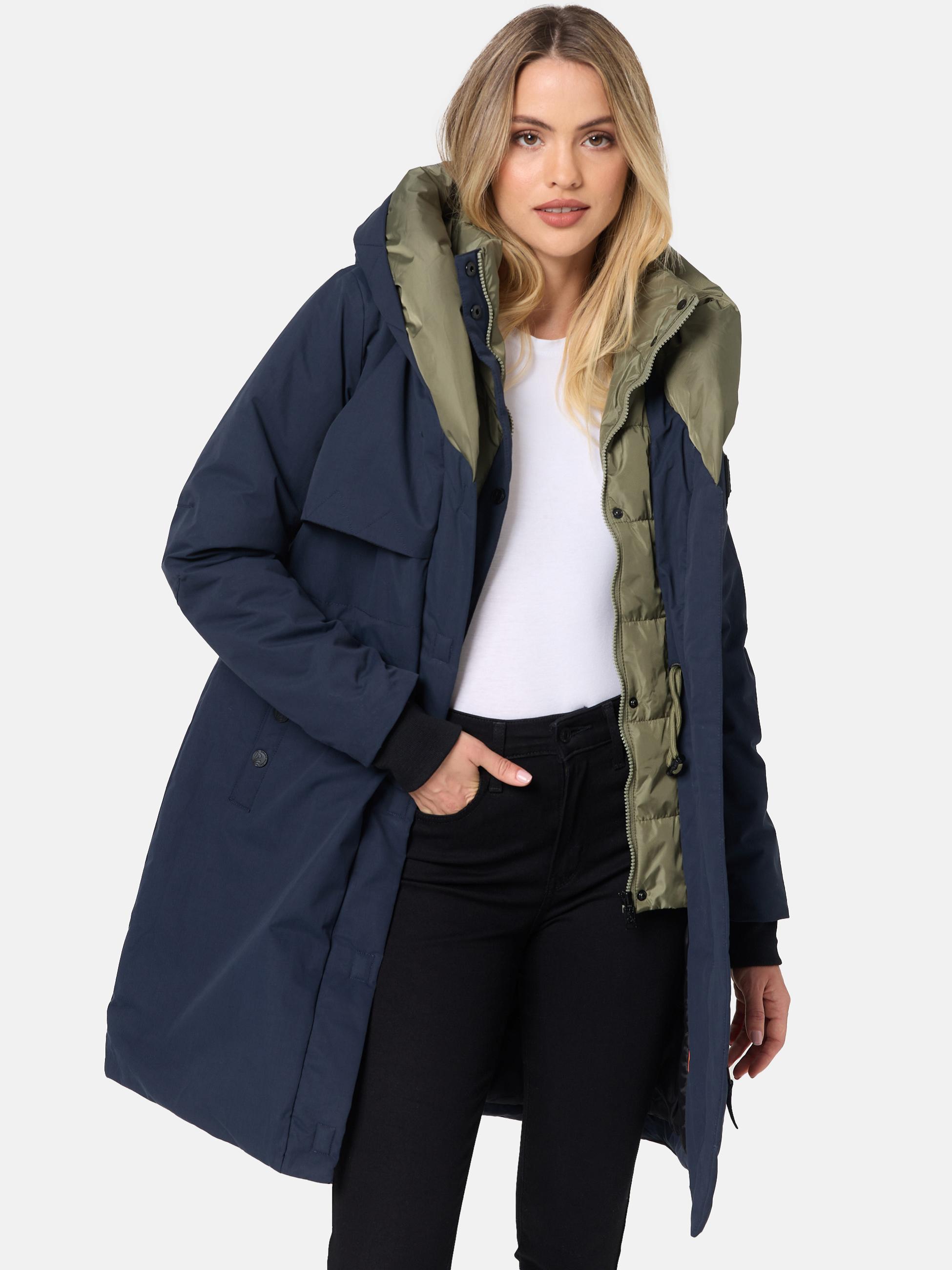 Warmer Kurzmantel mit Kapuze "Snowelf" Navy