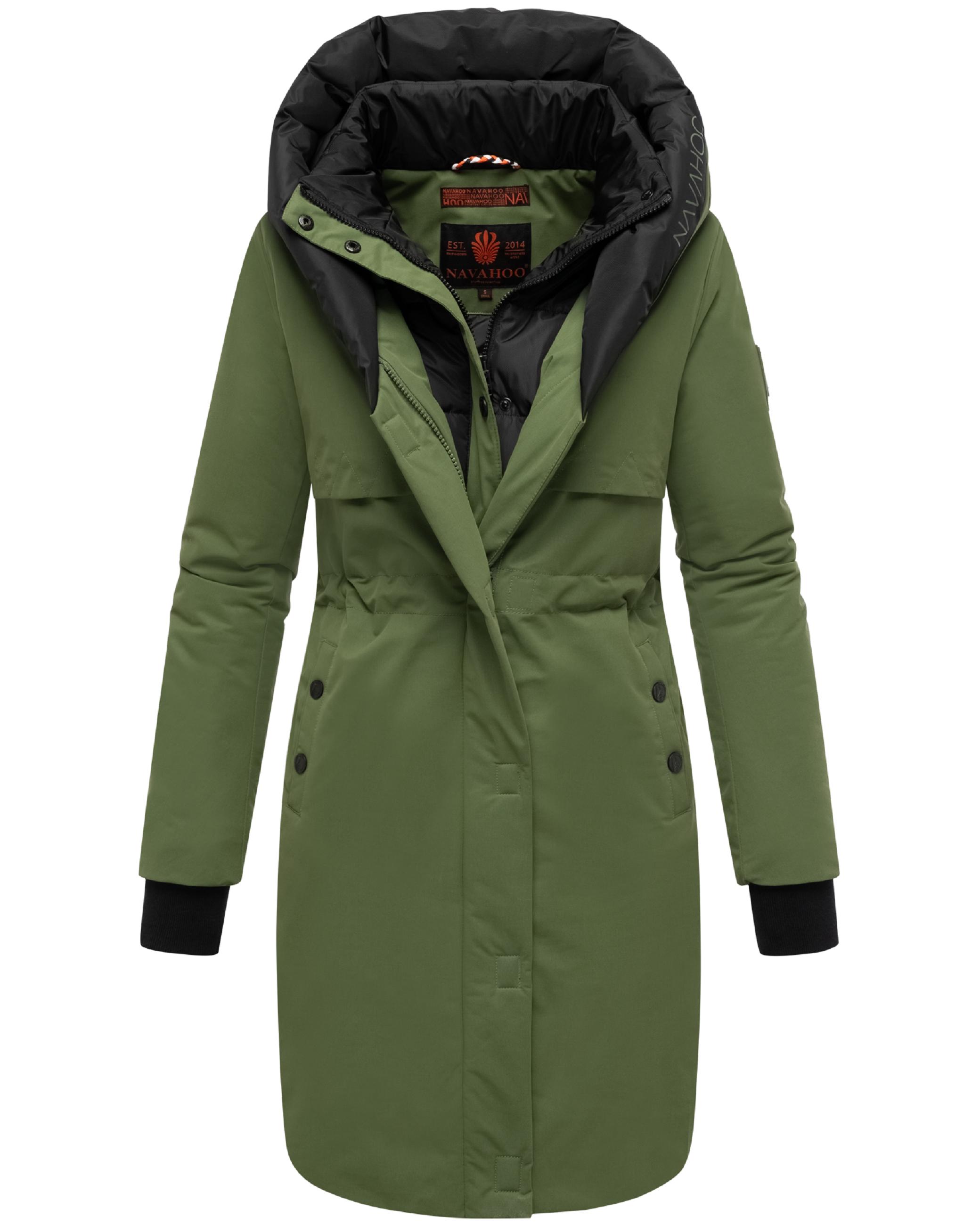 Warmer Kurzmantel mit Kapuze "Snowelf" Pine Olive