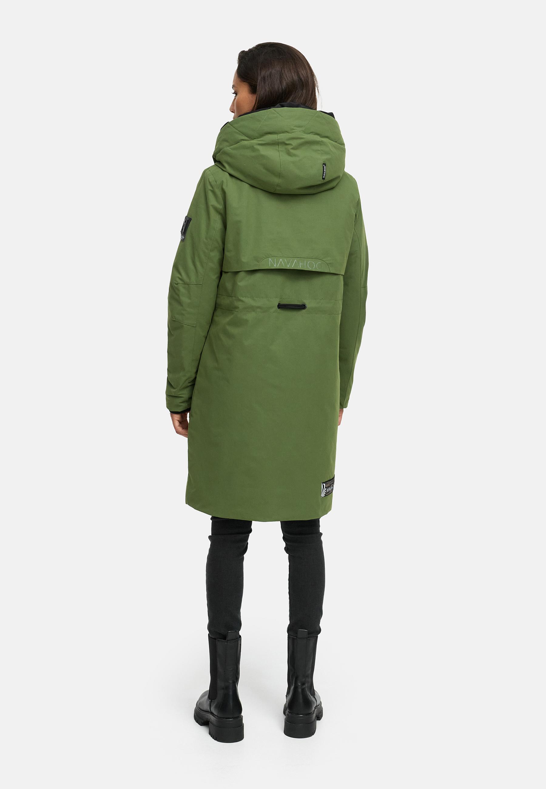 Warmer Kurzmantel mit Kapuze "Snowelf" Pine Olive