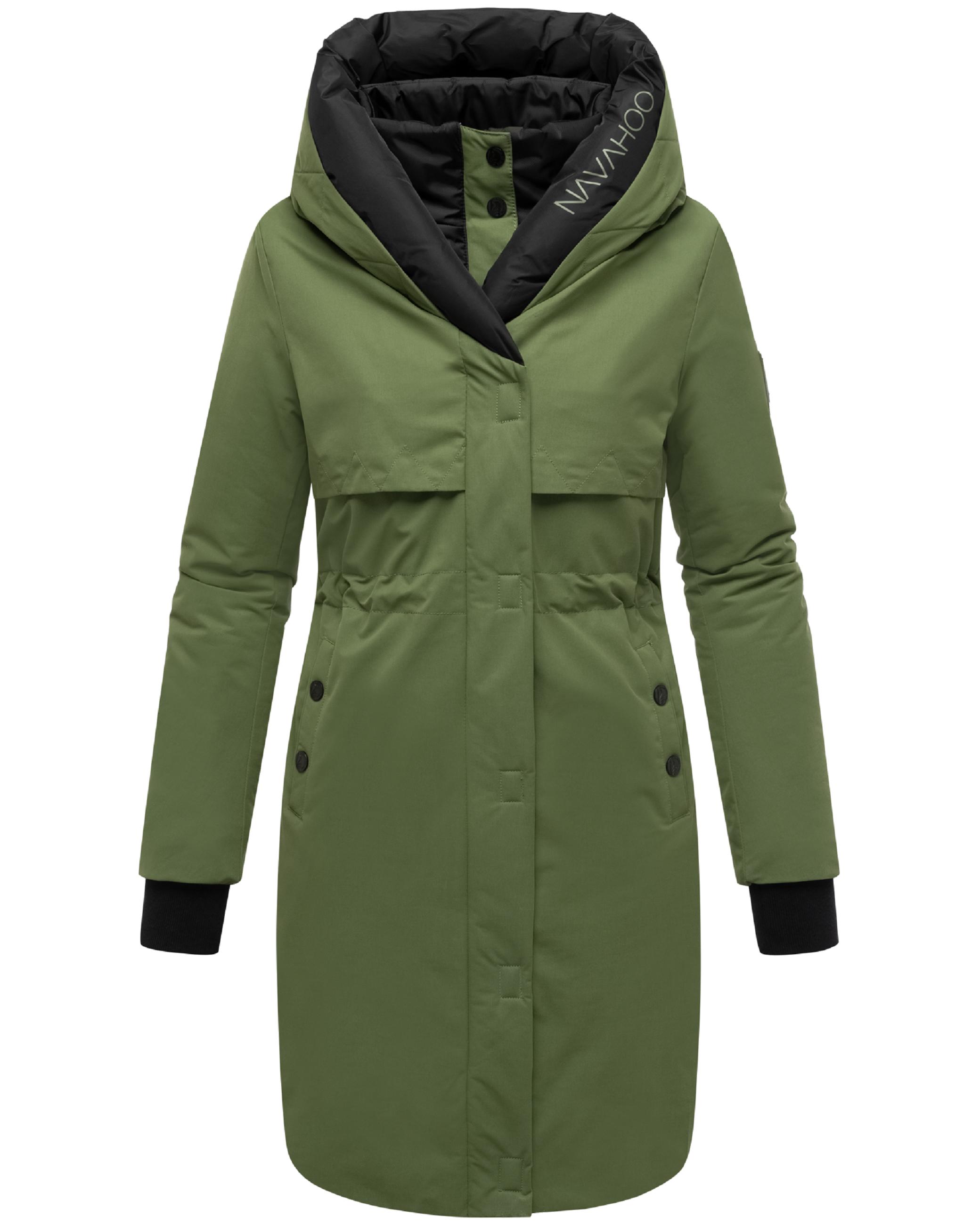 Warmer Kurzmantel mit Kapuze "Snowelf" Pine Olive