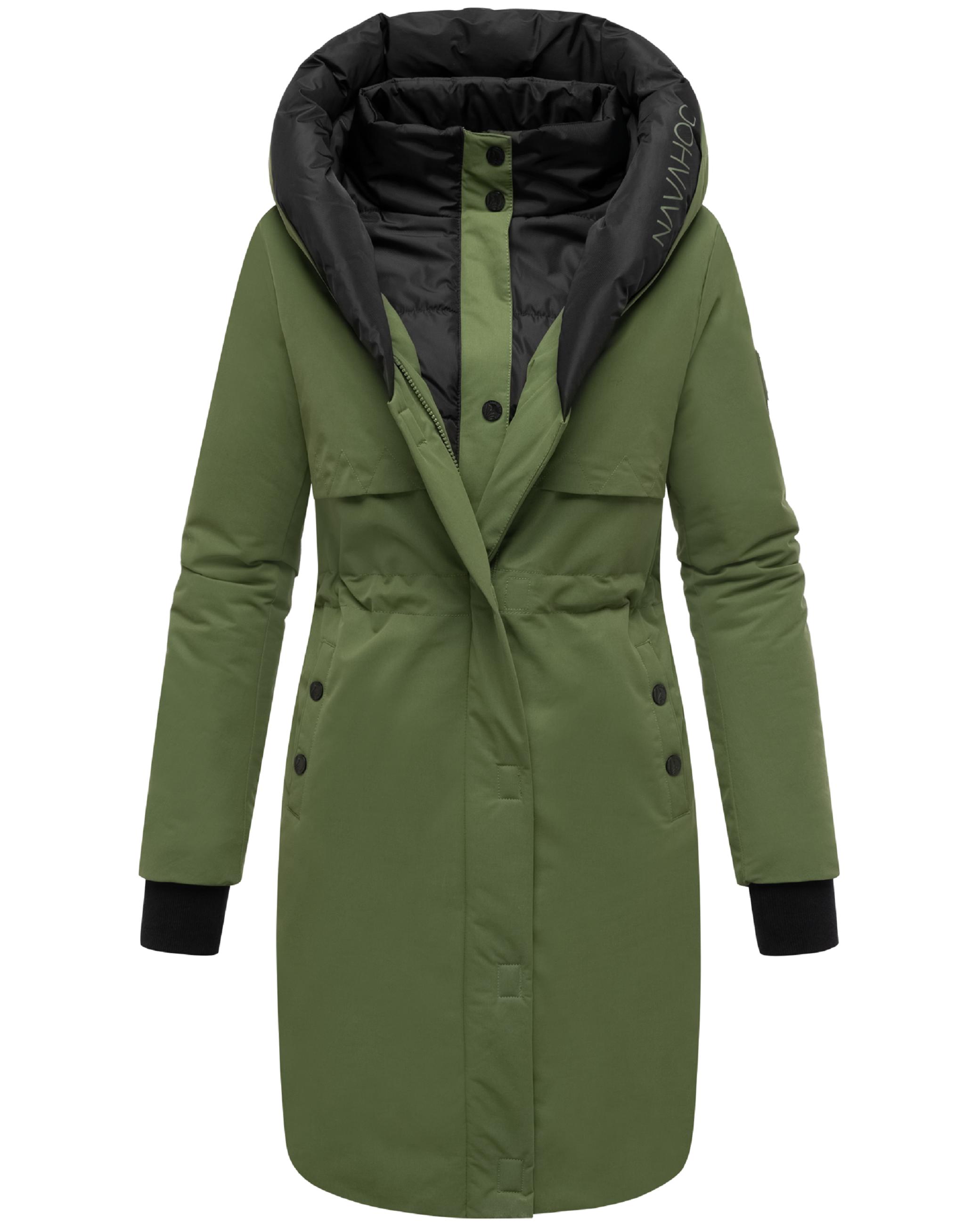 Warmer Kurzmantel mit Kapuze "Snowelf" Pine Olive