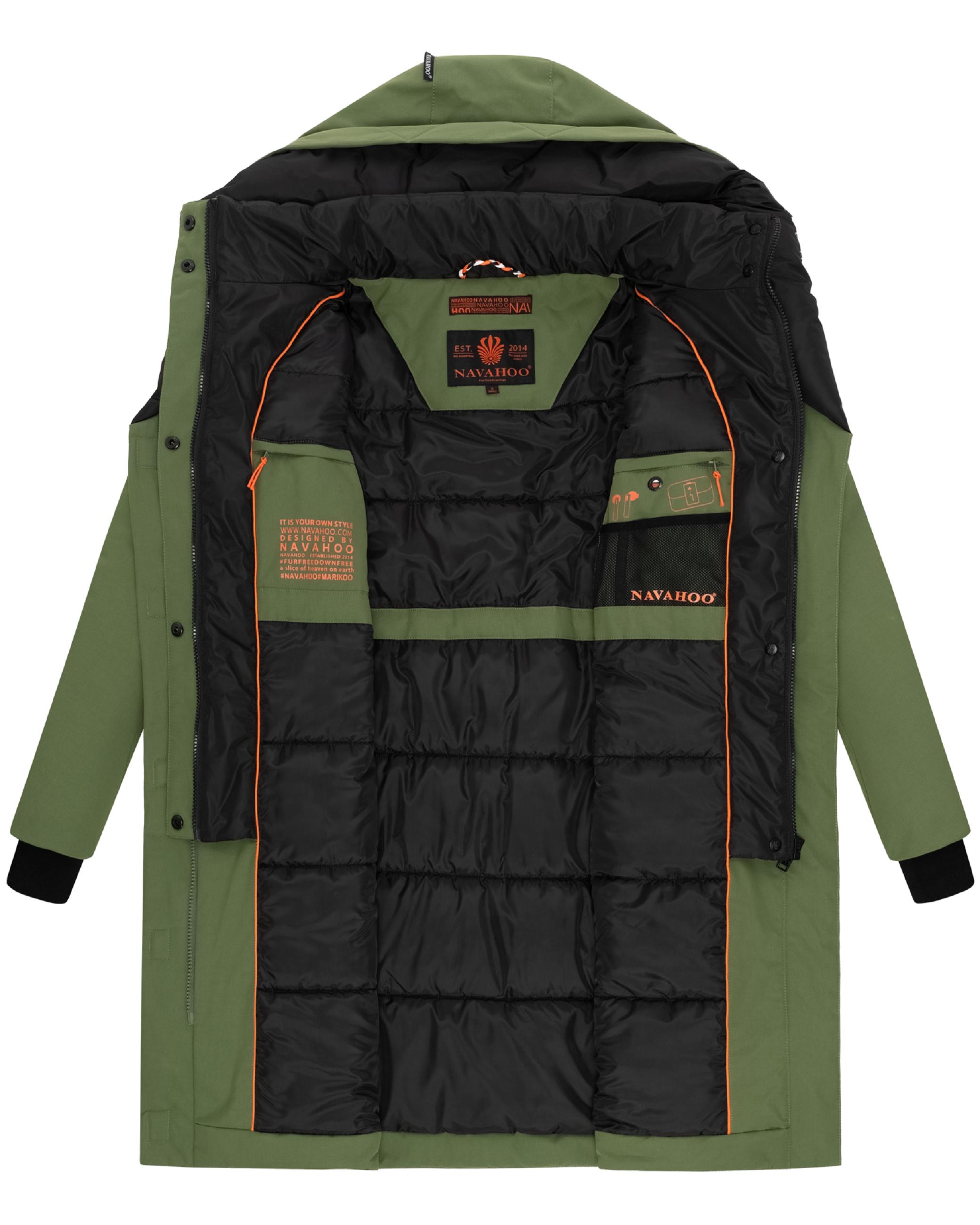 Warmer Kurzmantel mit Kapuze "Snowelf" Pine Olive