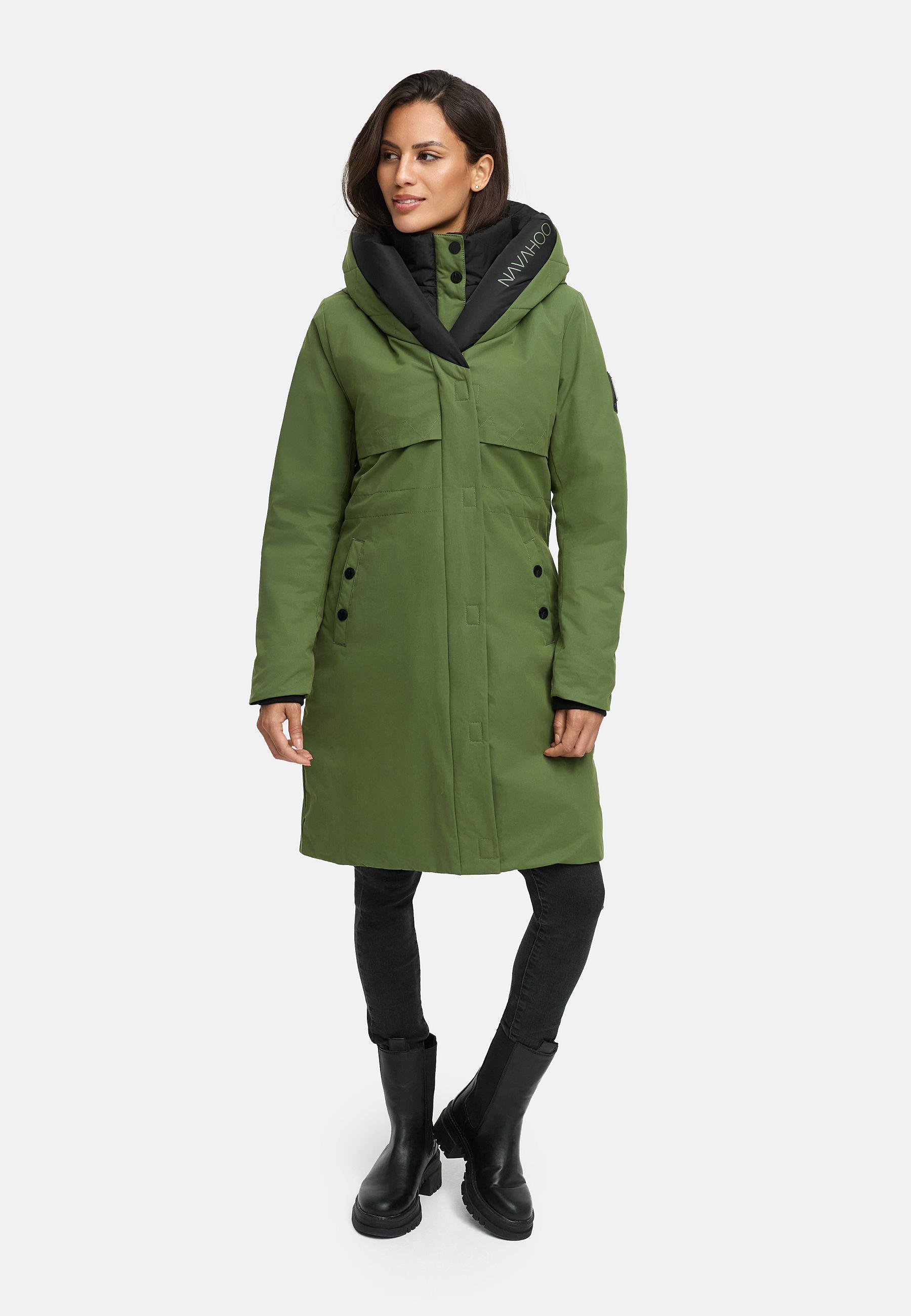 Warmer Kurzmantel mit Kapuze "Snowelf" Pine Olive