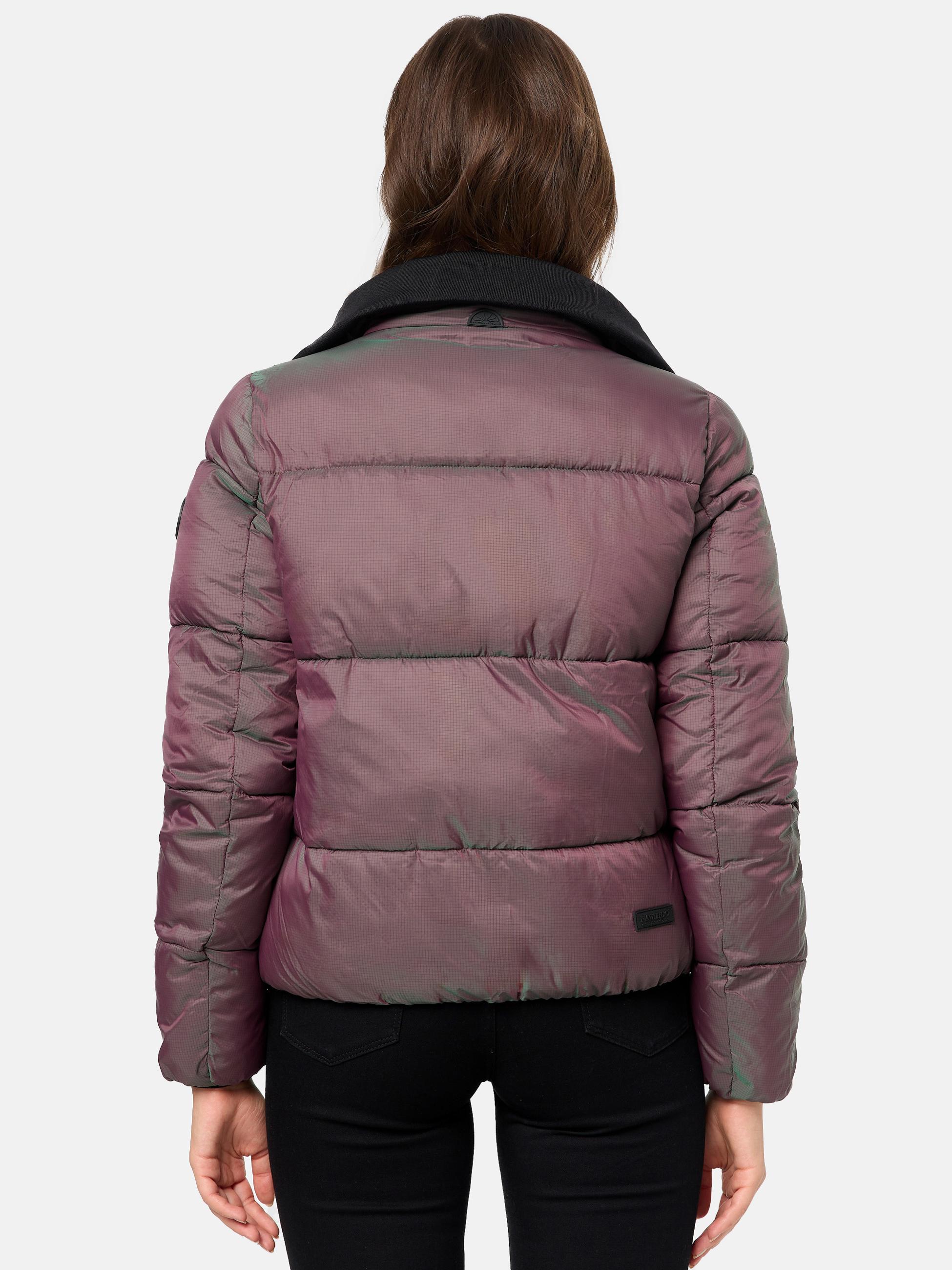 Schimmernde Steppjacke "Sternschnüppchen" Aubergine