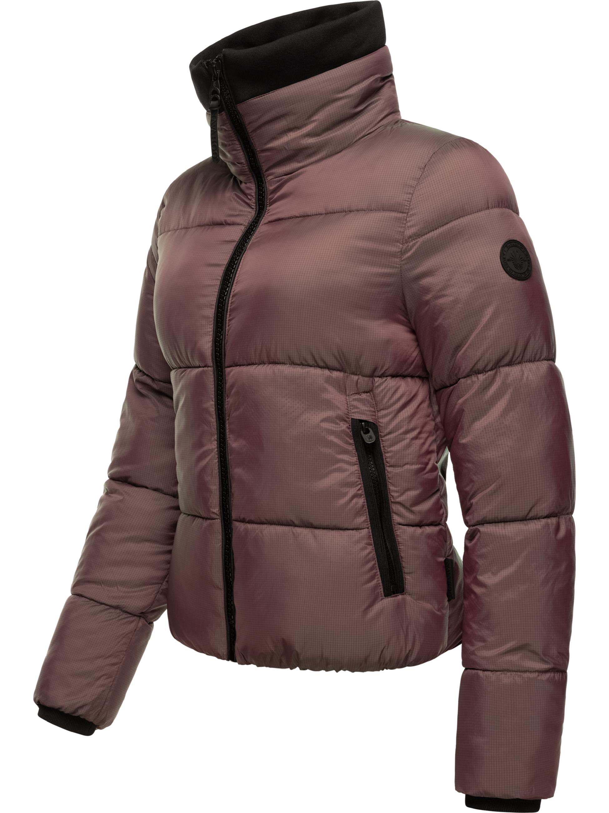 Schimmernde Steppjacke "Sternschnüppchen" Aubergine