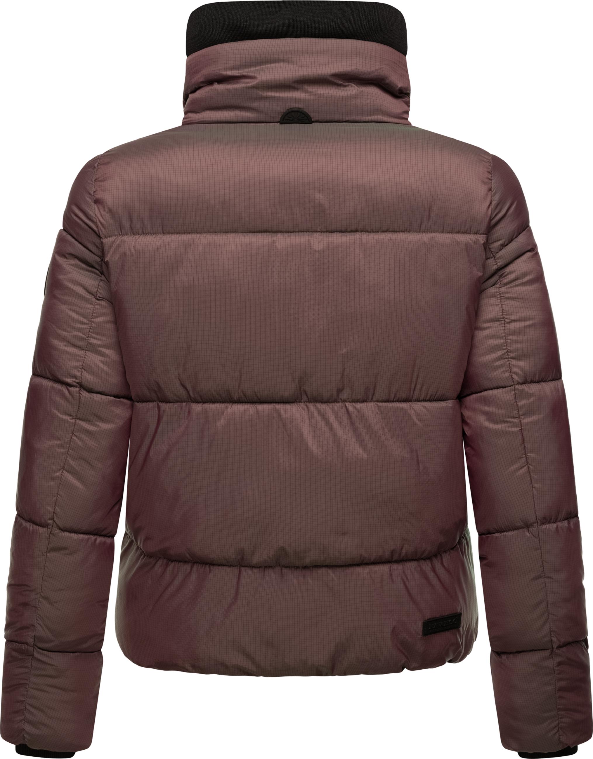 Schimmernde Steppjacke "Sternschnüppchen" Aubergine