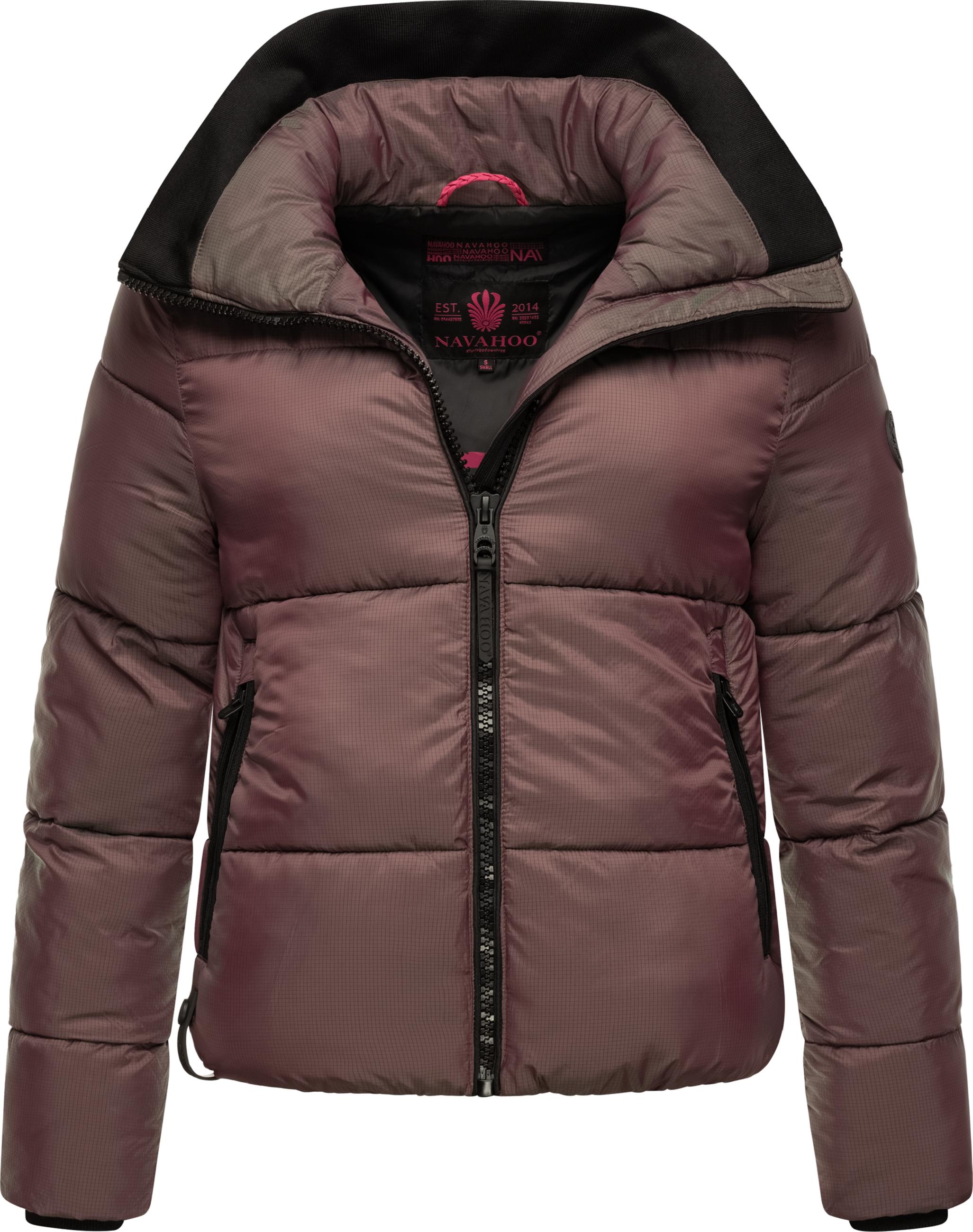 Schimmernde Steppjacke "Sternschnüppchen" Aubergine