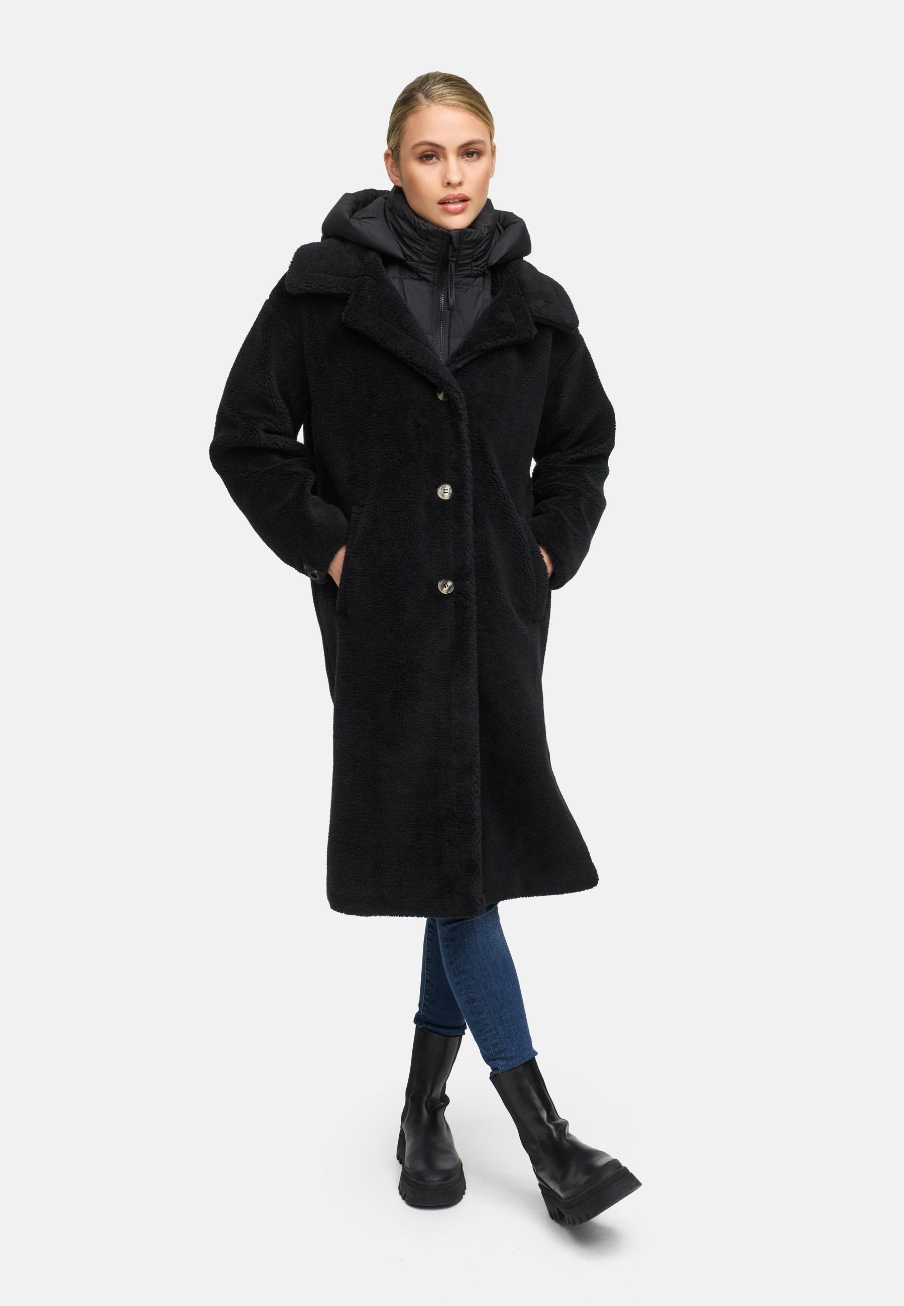 Plüschmantel aus Teddyfleece "Teddyzauber 14" Black