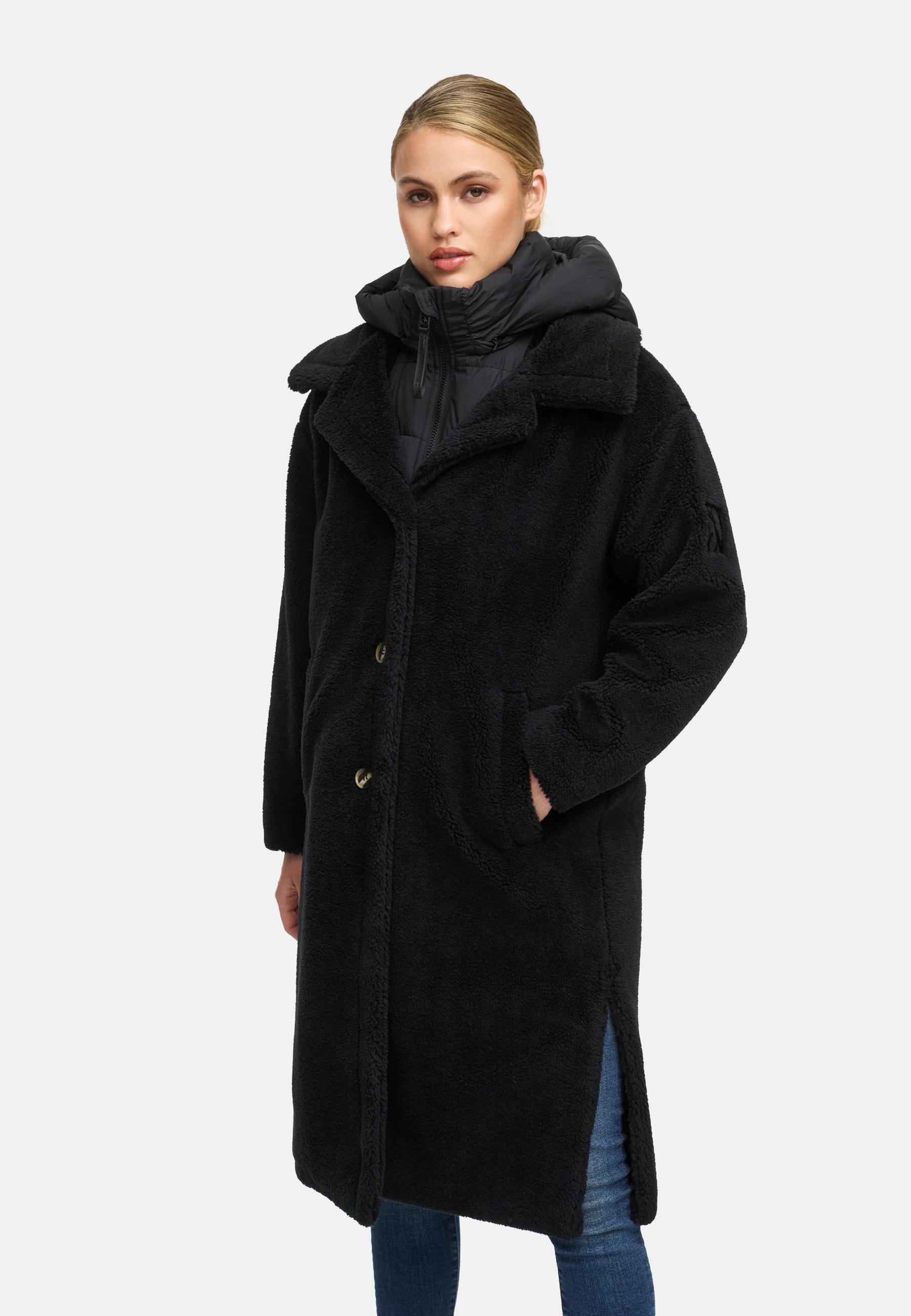 Plüschmantel aus Teddyfleece "Teddyzauber 14" Black