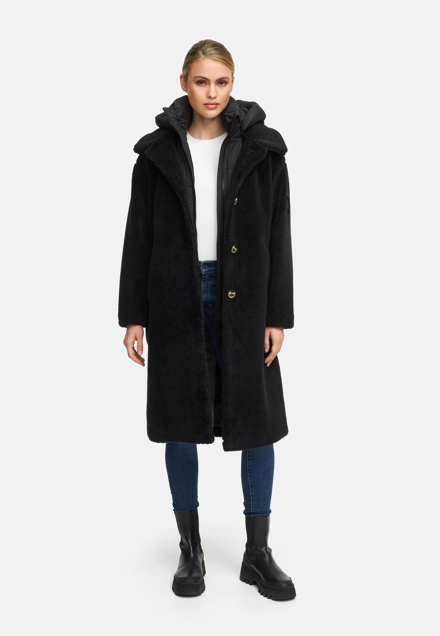 Plüschmantel aus Teddyfleece "Teddyzauber 14" Black