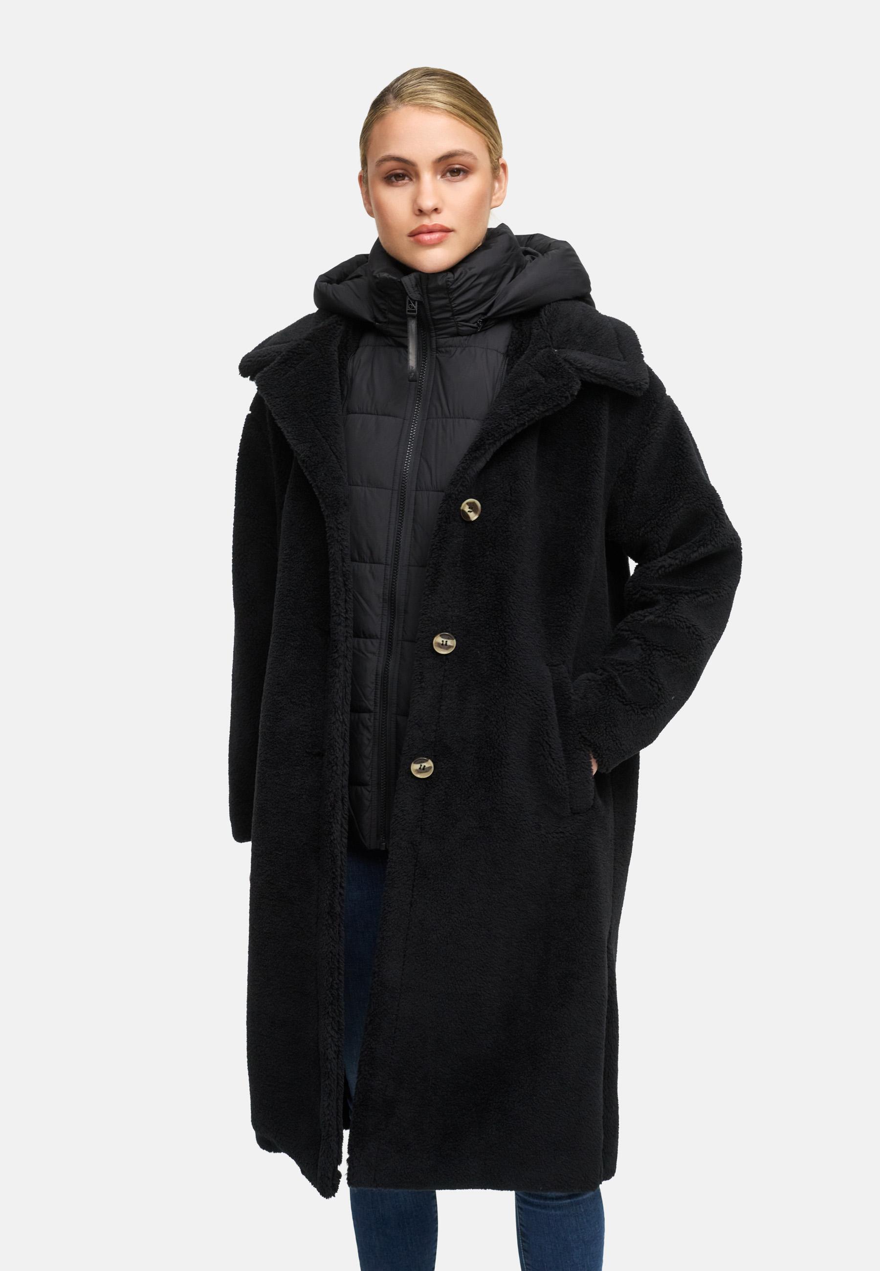 Plüschmantel aus Teddyfleece "Teddyzauber 14" Black