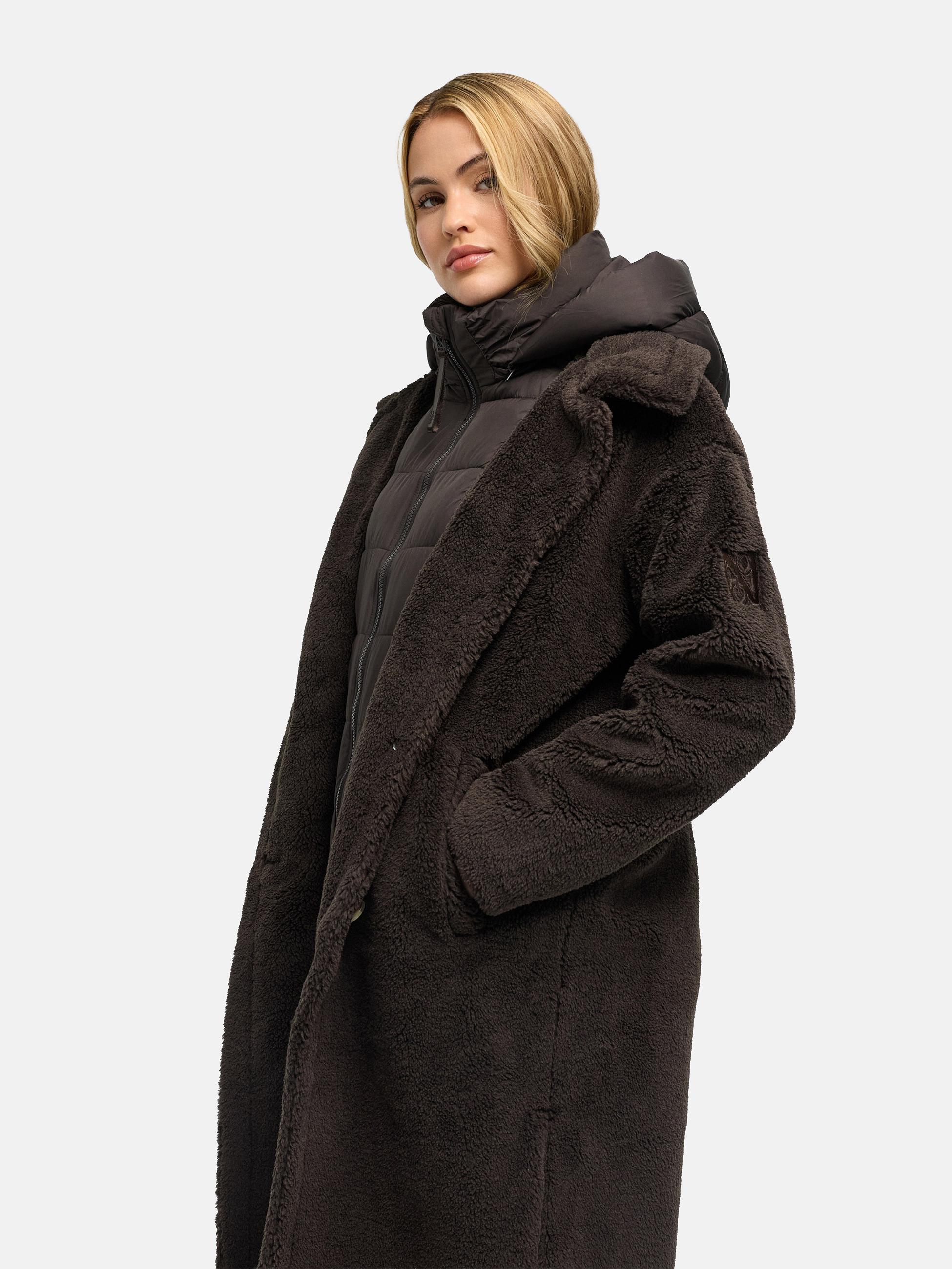 Plüschmantel aus Teddyfleece "Teddyzauber 14" Choco