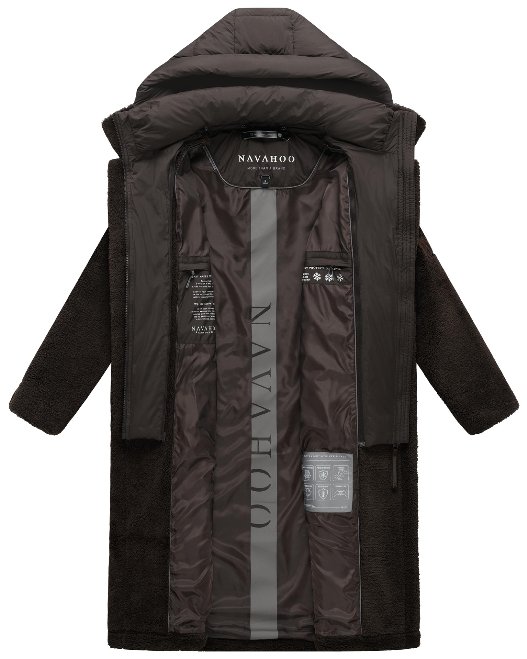 Plüschmantel aus Teddyfleece "Teddyzauber 14" Choco
