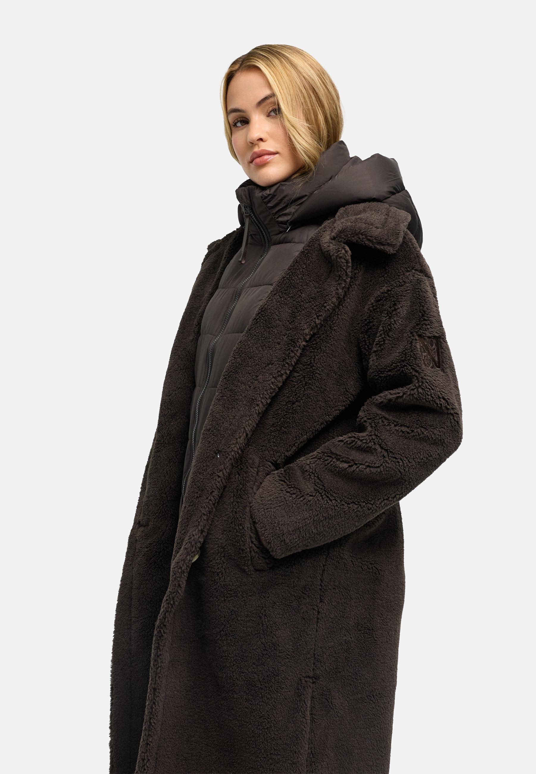 Plüschmantel aus Teddyfleece "Teddyzauber 14" Choco