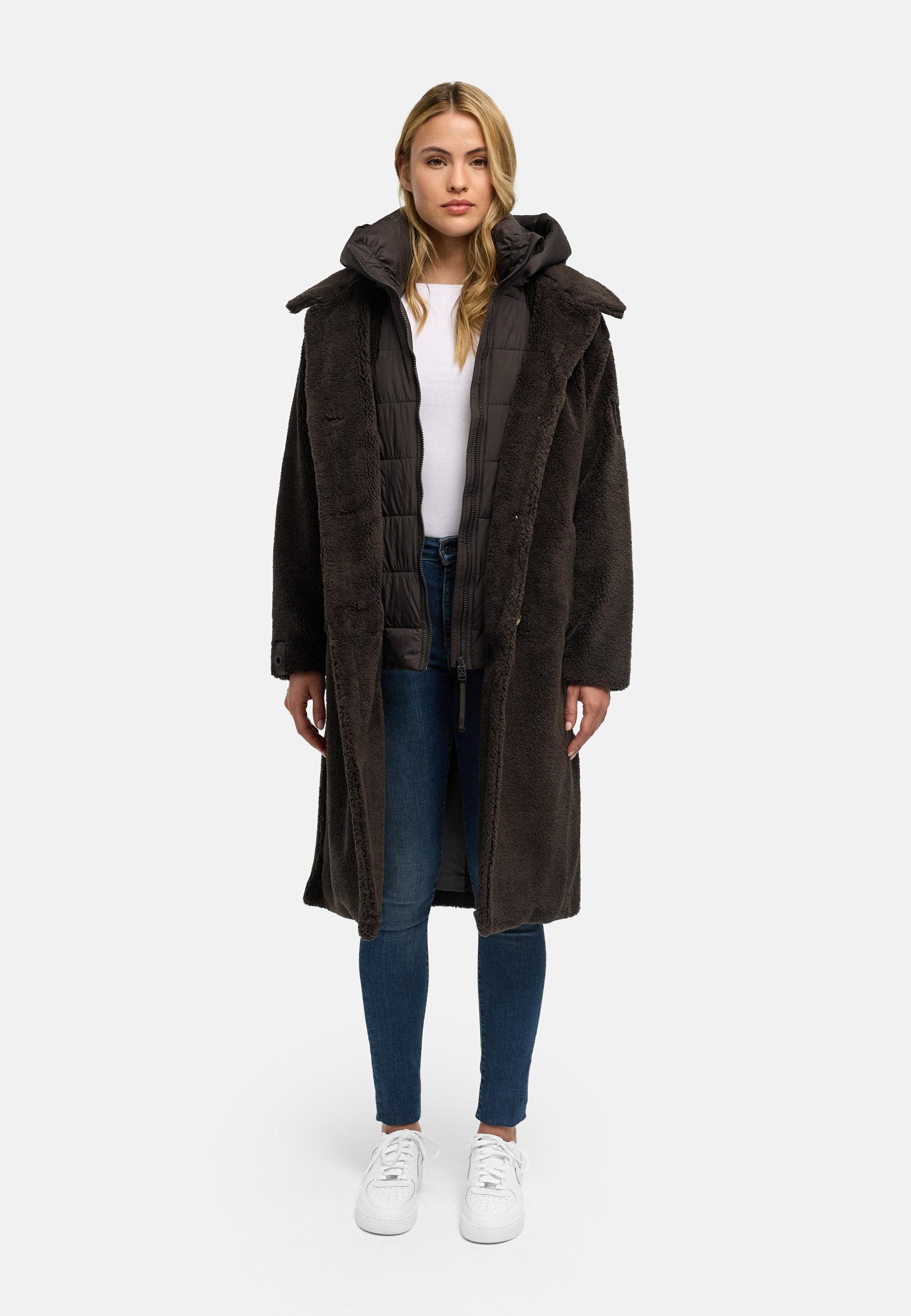 Plüschmantel aus Teddyfleece "Teddyzauber 14" Choco